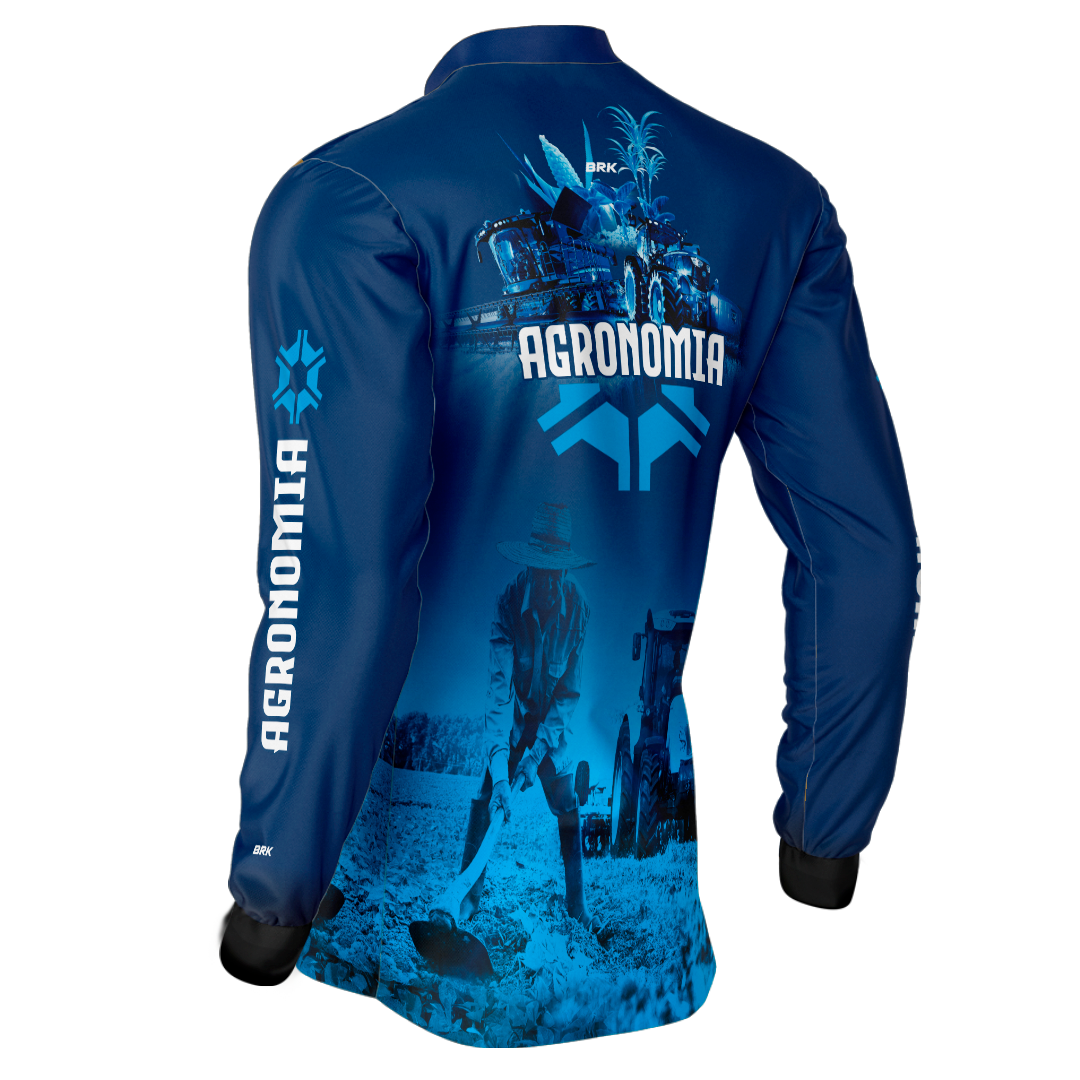 Camisa Agro Brk Agronomia Azul com Uv50+ - BRK AGRO