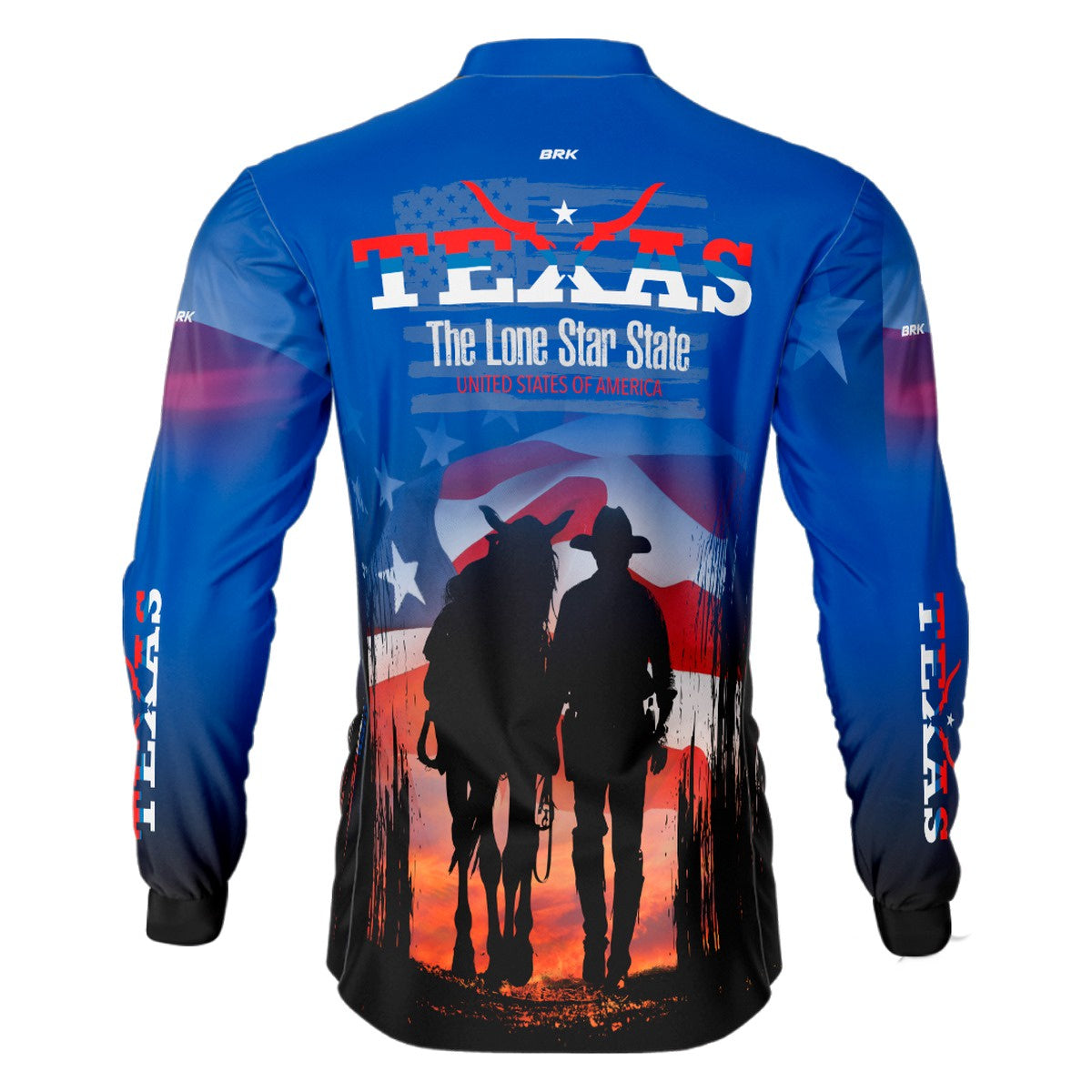 Camisa Agro Brk Azul Texano com Proteção Solar UV50+ - BRK AGRO