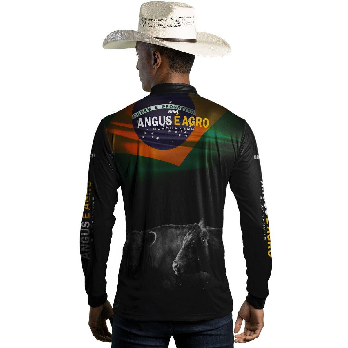 Camisa Agro Brk Angus é Agro Brasil com Proteção Solar UV50+ - BRK AGRO