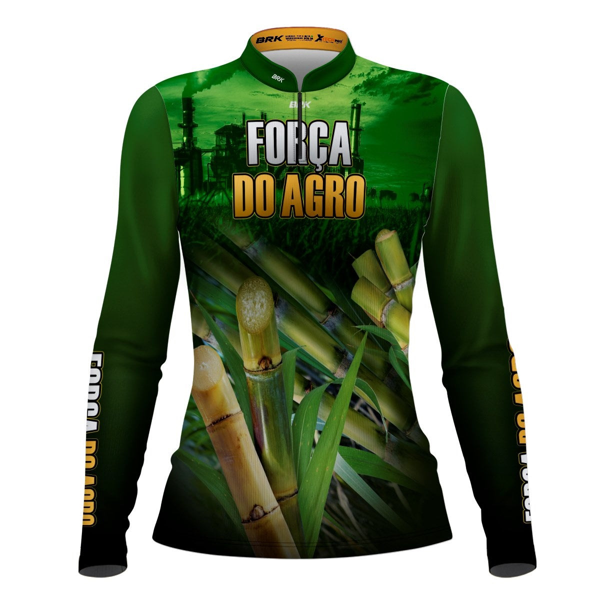 Camisa Agro Brk A Força do Agro Produtor de Cana com Proteção Solar UV50+ - Brk Agro