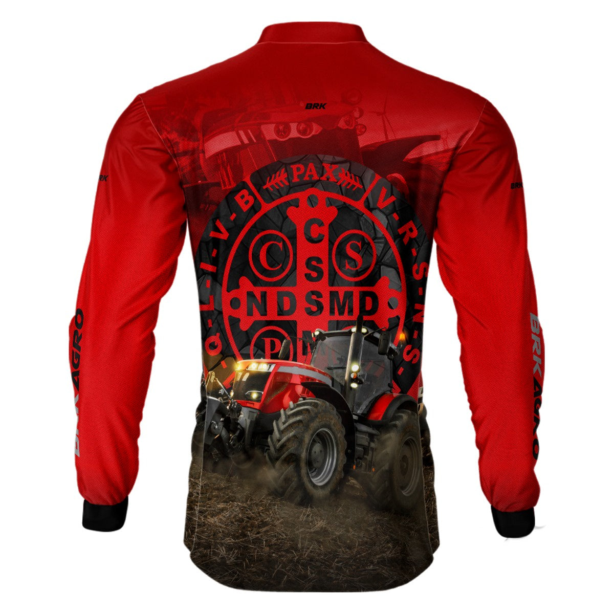 Camisa Agro Brk Trator São Bento Vermelha com UV50+ - Brk Agro