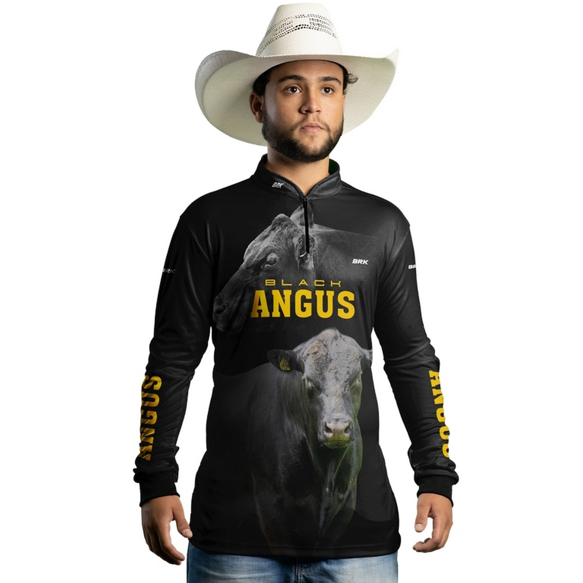 Camisa Agro Brk Black Angus com Proteção Solar UV50+ - BRK AGRO