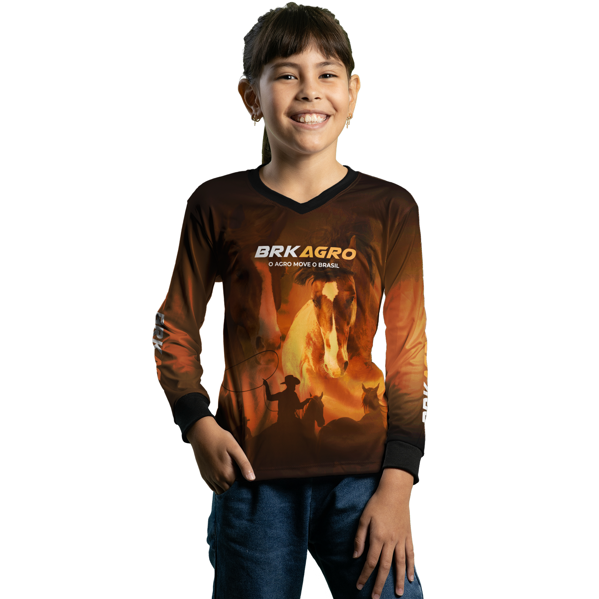 Camisa Agro Brk Cavalos com UV50+ - BRK AGRO