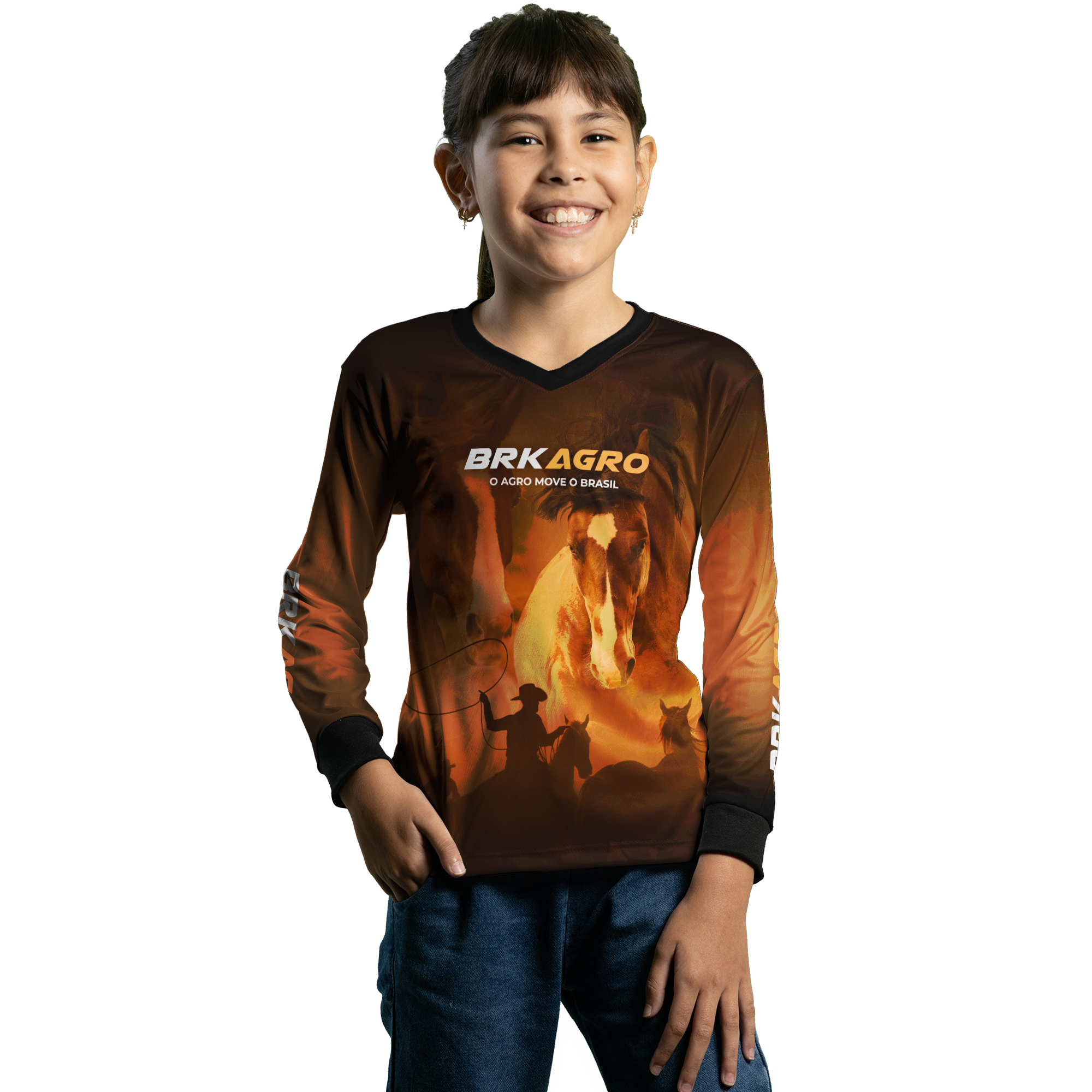 Camisa Agro Brk Cavalos com UV50+ - BRK AGRO