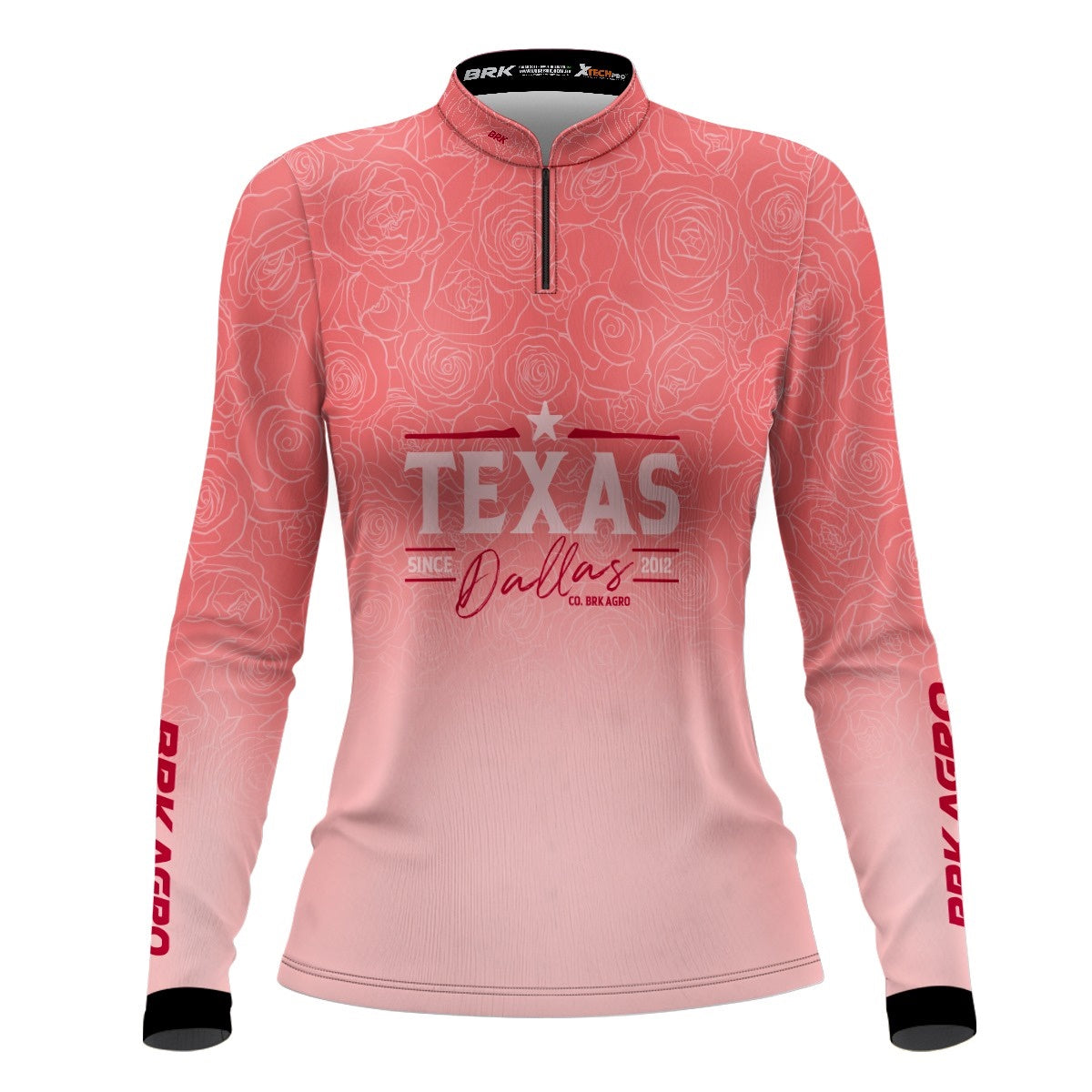 Camisa Agro Brk Feminina Rosa Texas Dallas com Proteção Solar UV50+ - BRK AGRO