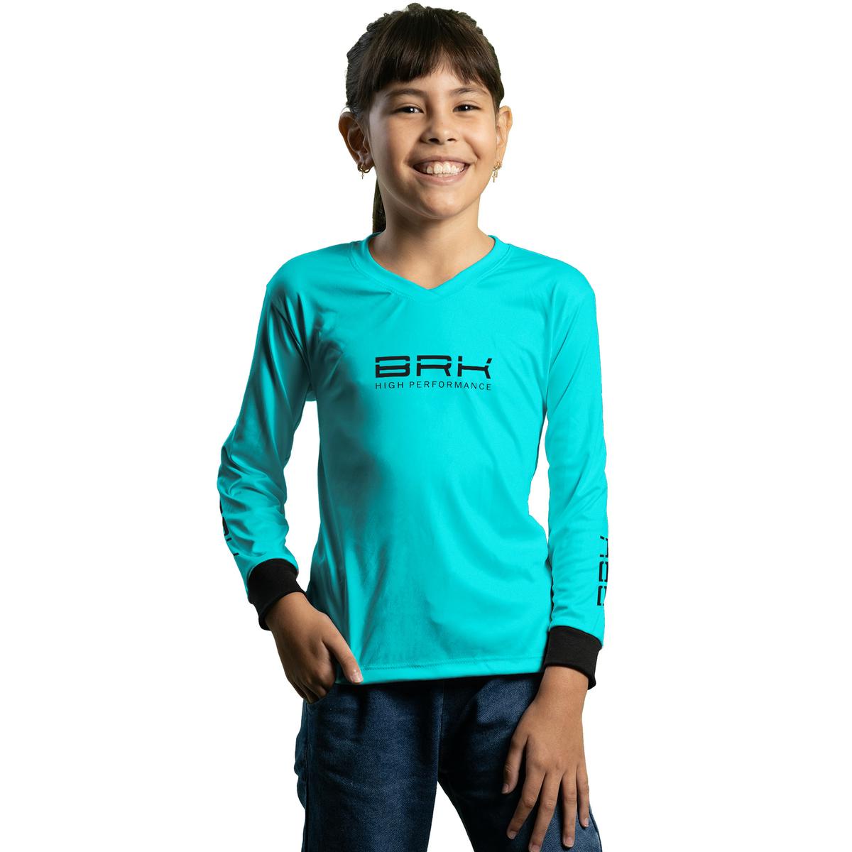 Camisa Agro Brk Feminina Ciano com Proteção Solar UV50+ - Brk Agro