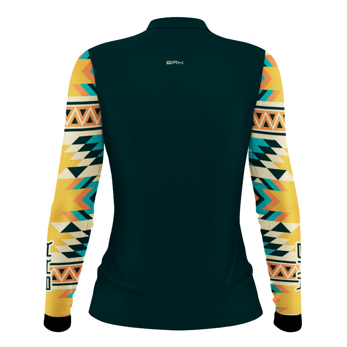 Camisa Agro Brk Feminina Geométrica com Proteção Solar UV50+ - Brk Agro