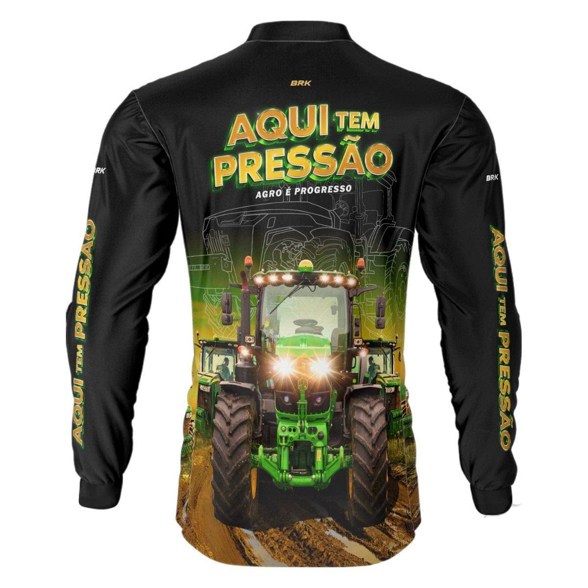 Camisa Agro Brk Aqui Tem Pressão com Proteção Solar UV50+ - Brk Agro