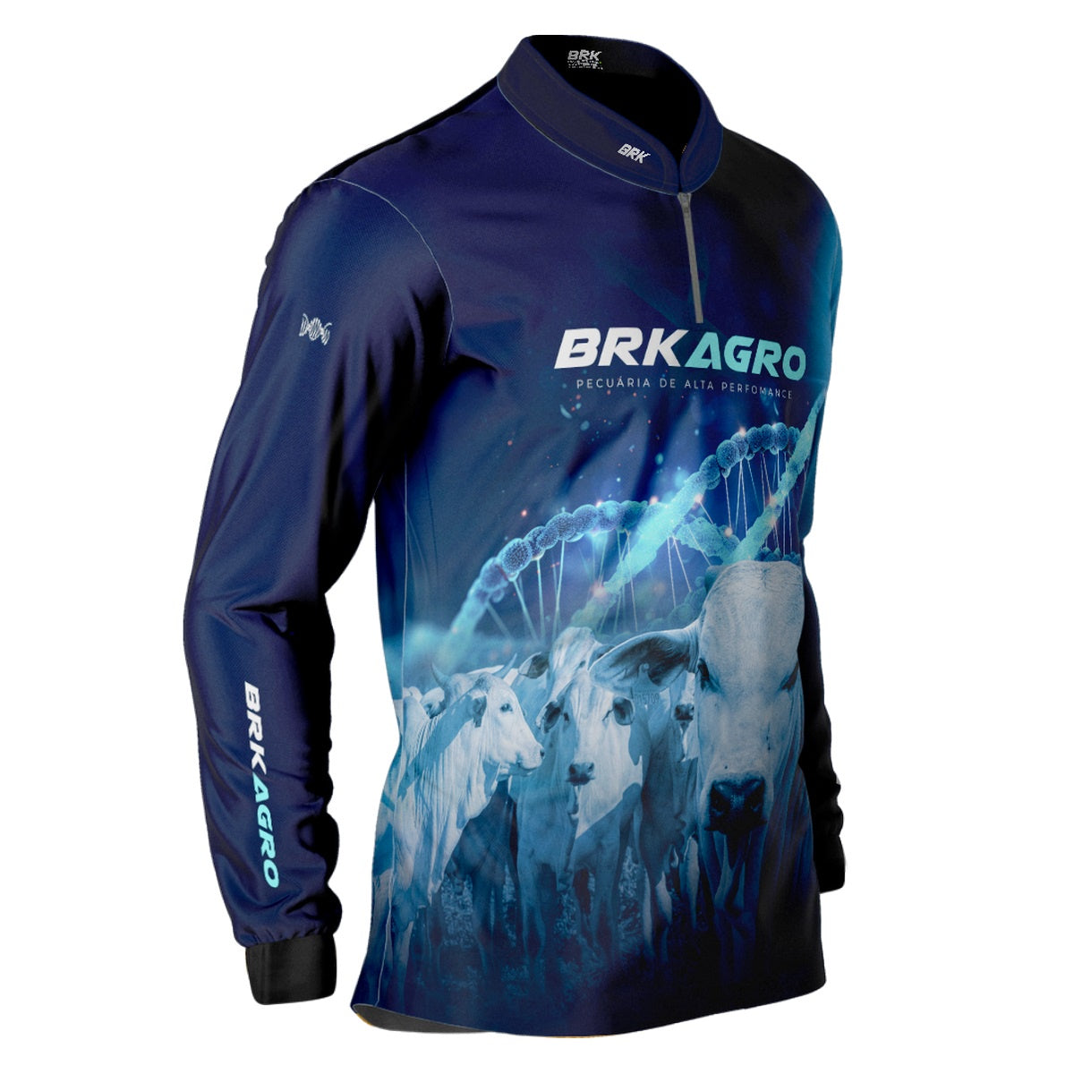 Camisa Agro Brk Pecuária Melhoramento Genético com UV50+ - BRK AGRO