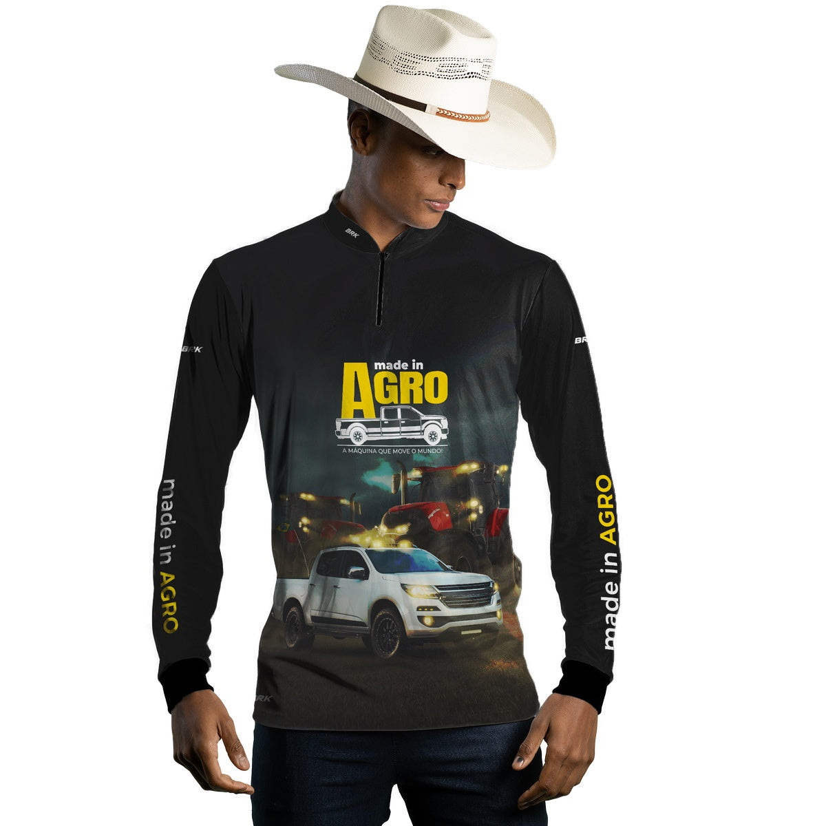 Camisa Agro Brk Caminhonete S10 Pitbull com Proteção Solar UV50+ - BRK AGRO