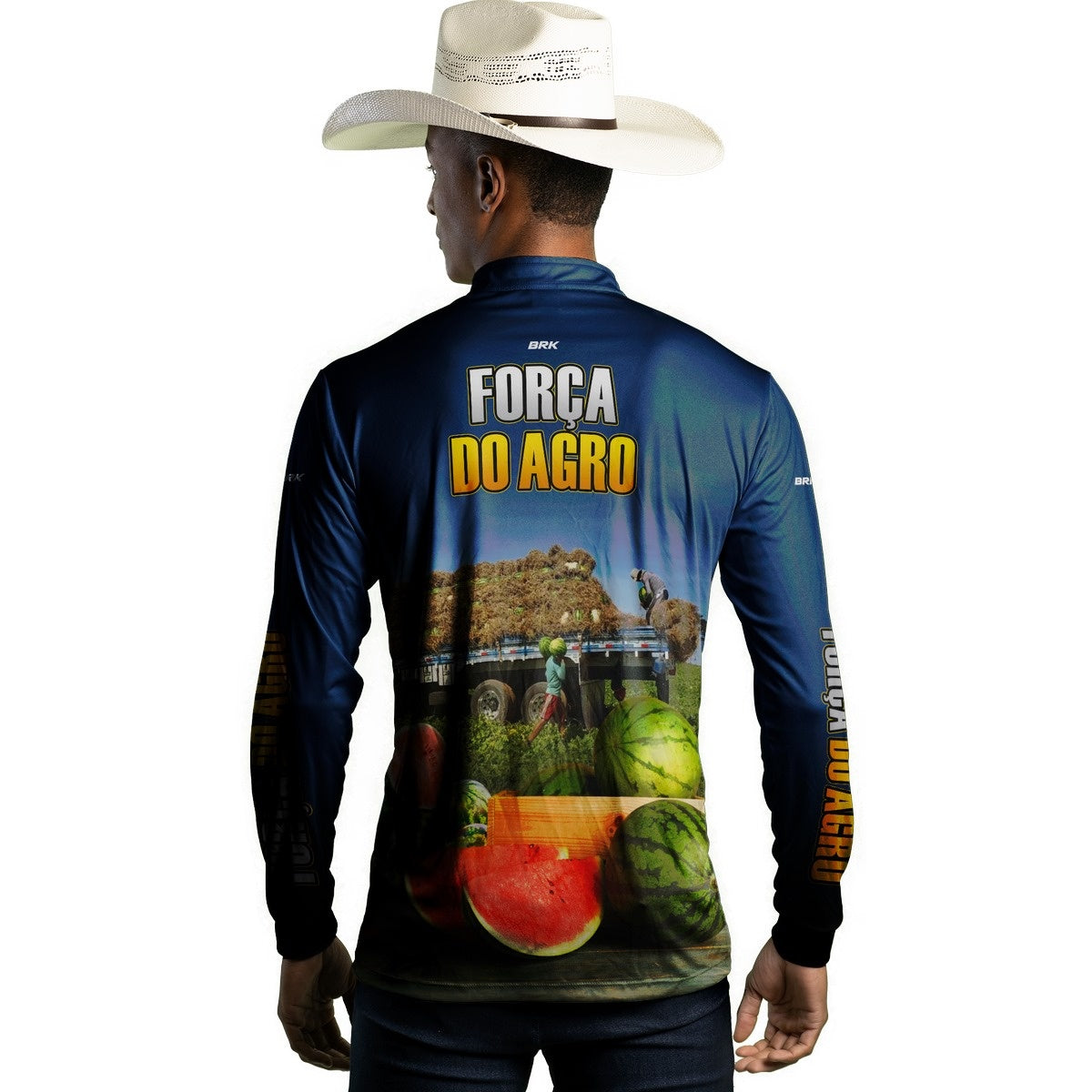 Camisa Agro Brk A Força do Agro Produtor de Melancia com UV50+ - BRK AGRO