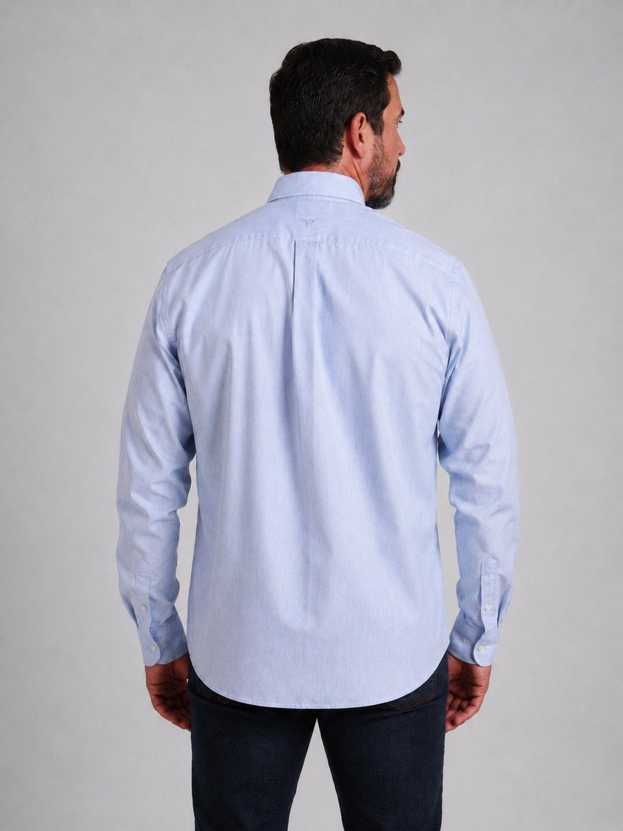 Camisa Xadrez Classic Azul Lavanda - Manga Longa - Brk Agro