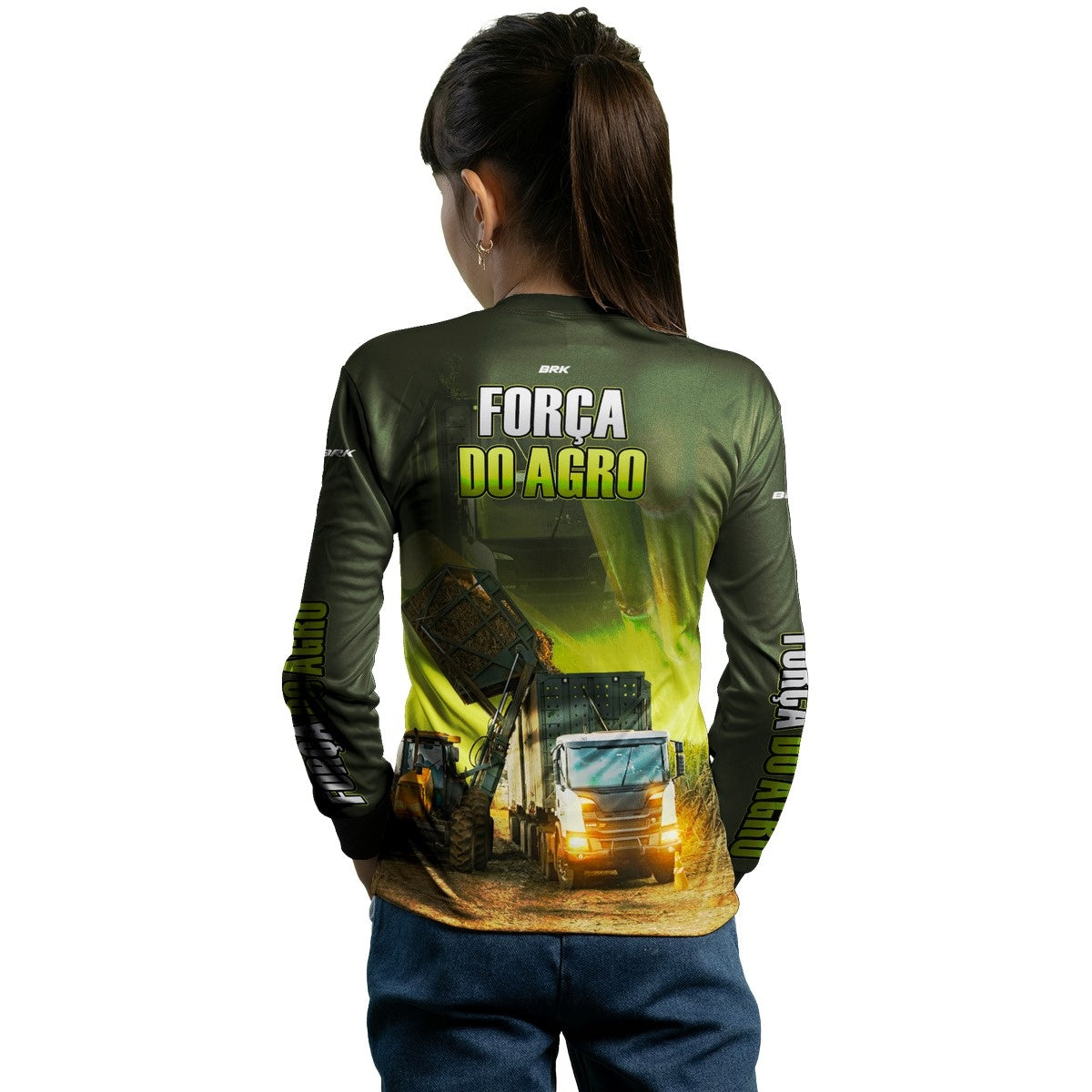 Camisa Agro Brk A Força do Agro Caminhão de Cana com Proteção Solar UV50+ - Brk Agro
