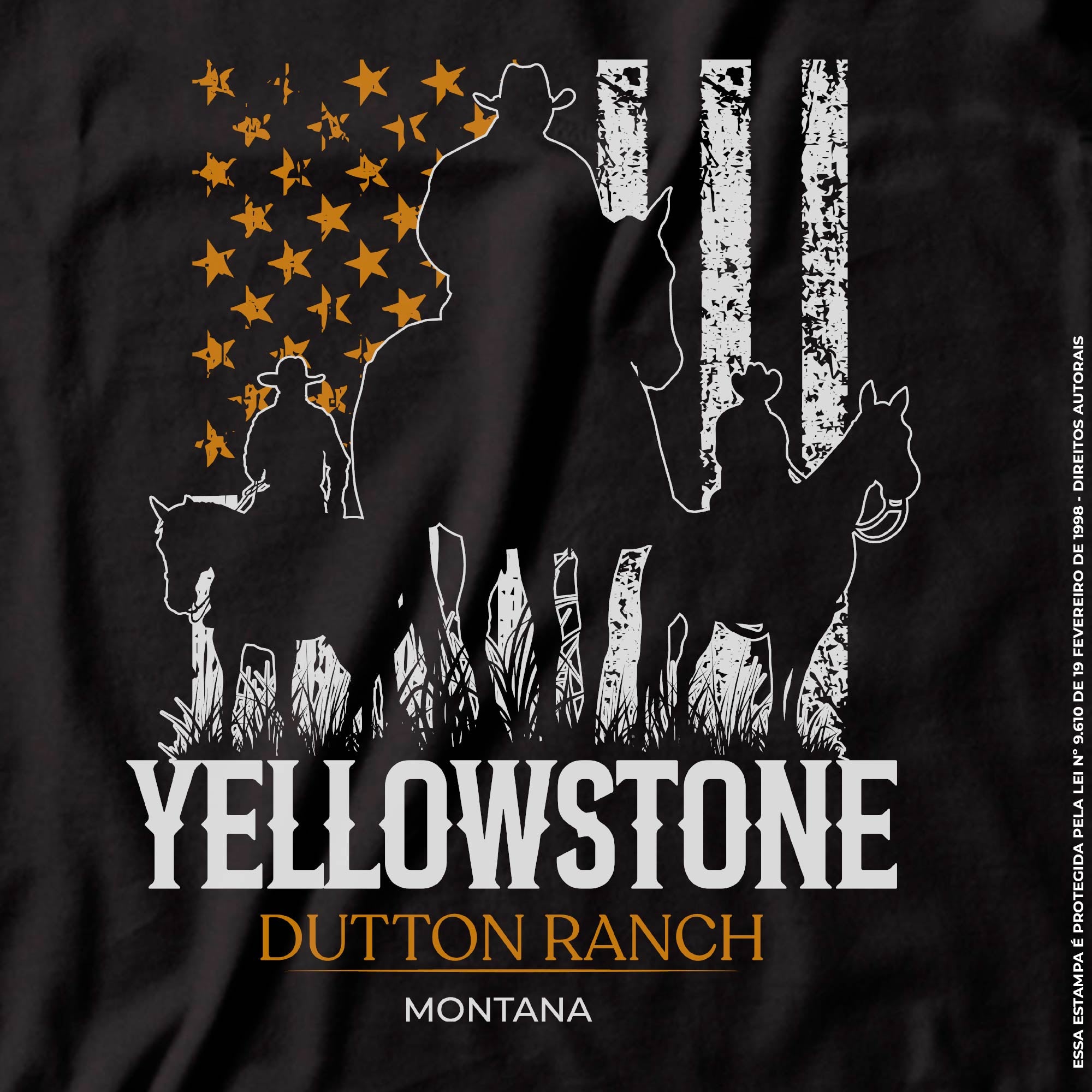 Camiseta Agro Brk Yellowstone USA Flag com Algodão Premium - Brk Agro