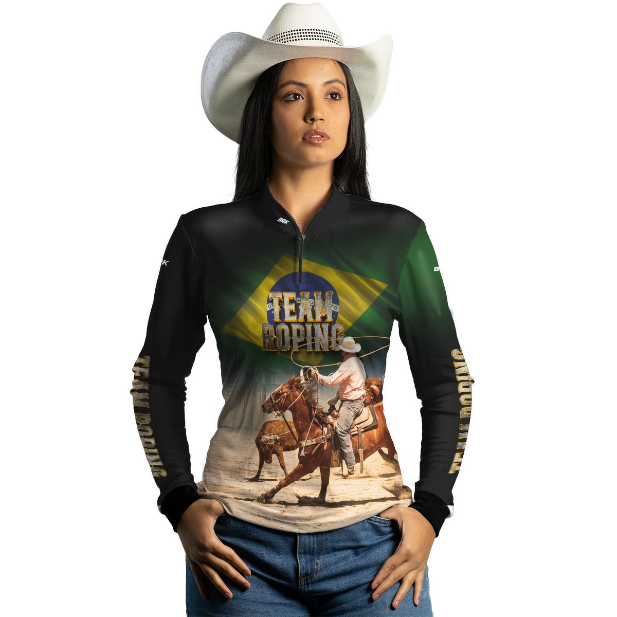 Camisa Agro Brk Team Roping BR Proteção UV50+ - BRK AGRO