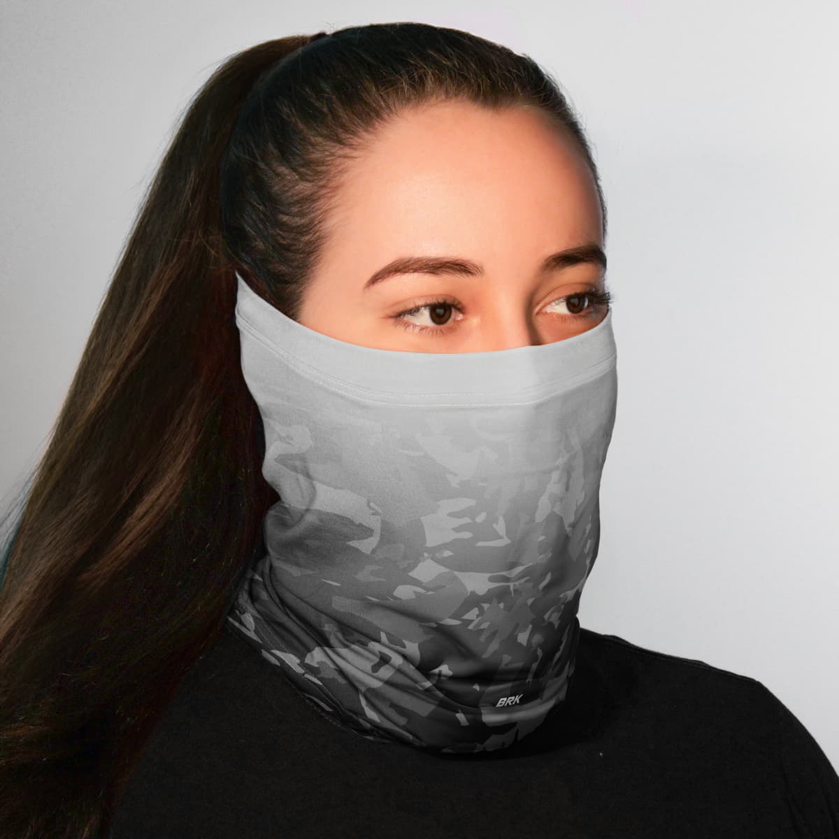 Bandana Tubeneck Agro Brk Branco e Cinza Camuflado com Proteção Solar UV50+ - Brk Agro