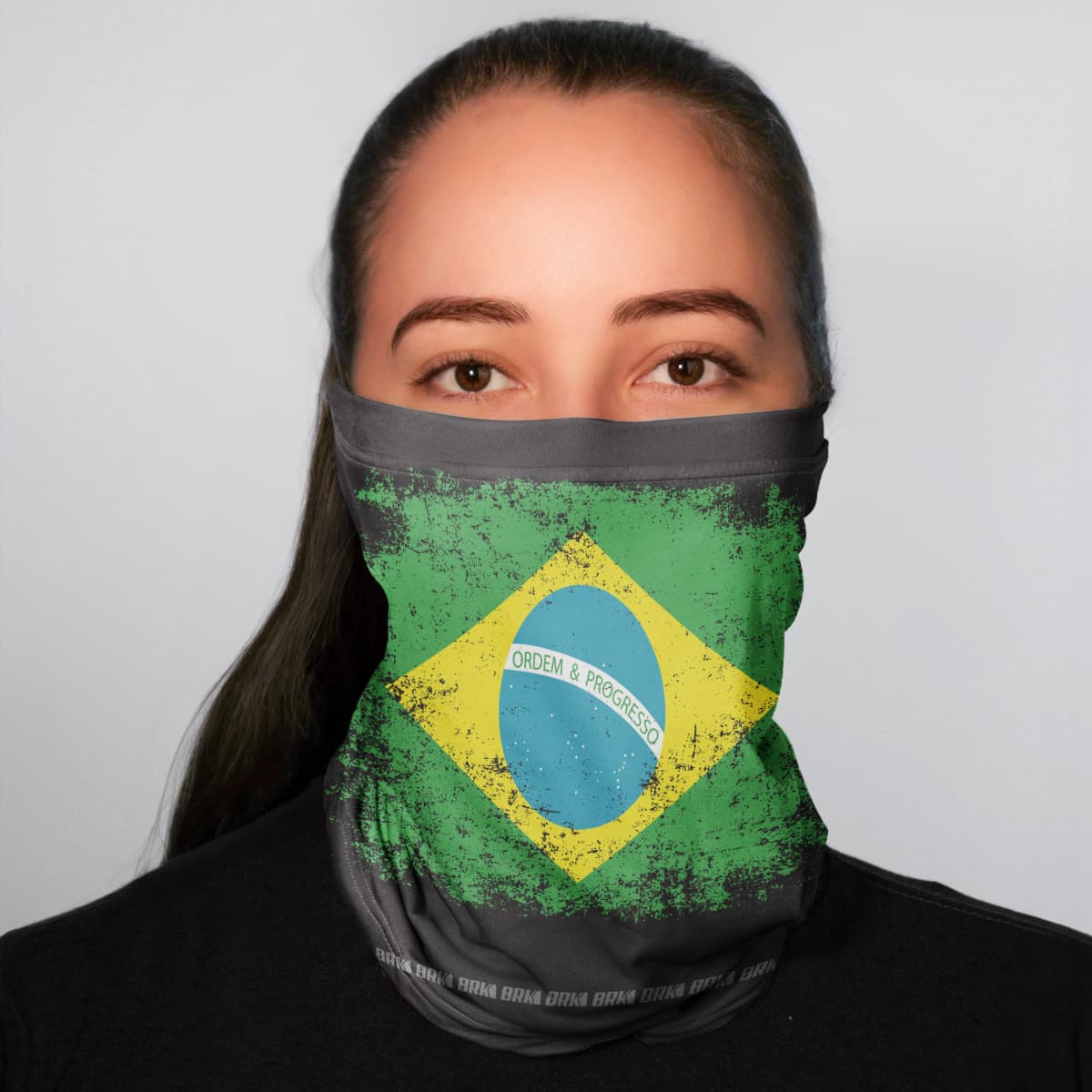 Bandana Tubeneck Agro Brk Multifuncional Bandeira do Brasil com Proteção Solar UV50+ - Brk Agro