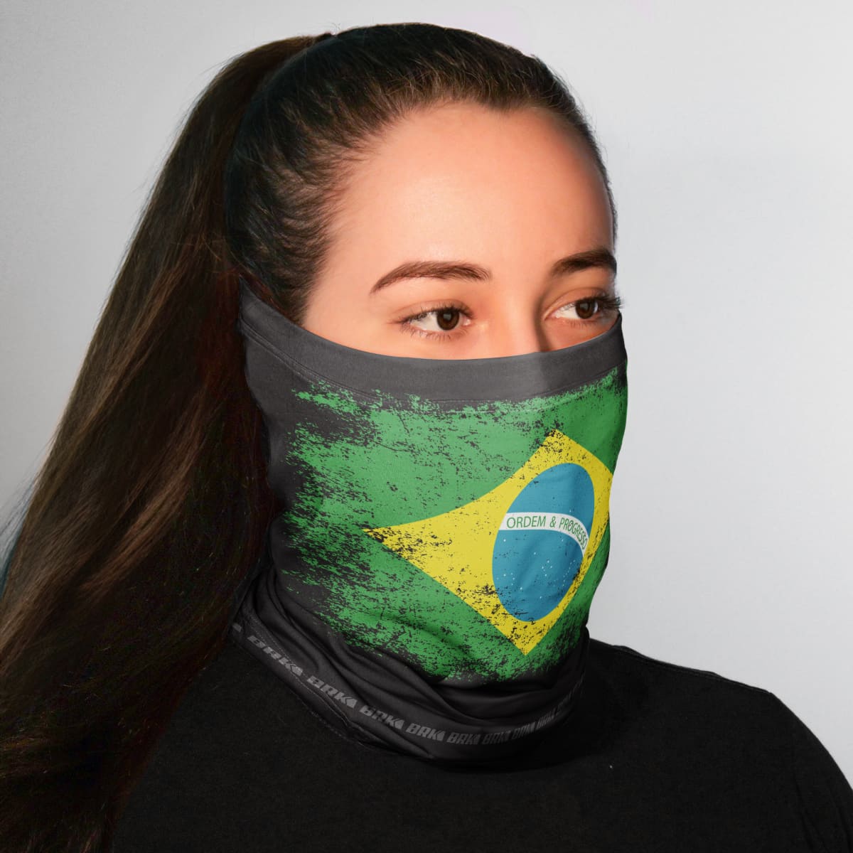 Bandana Tubeneck Agro Brk Multifuncional Bandeira do Brasil com Proteção Solar UV50+ - Brk Agro