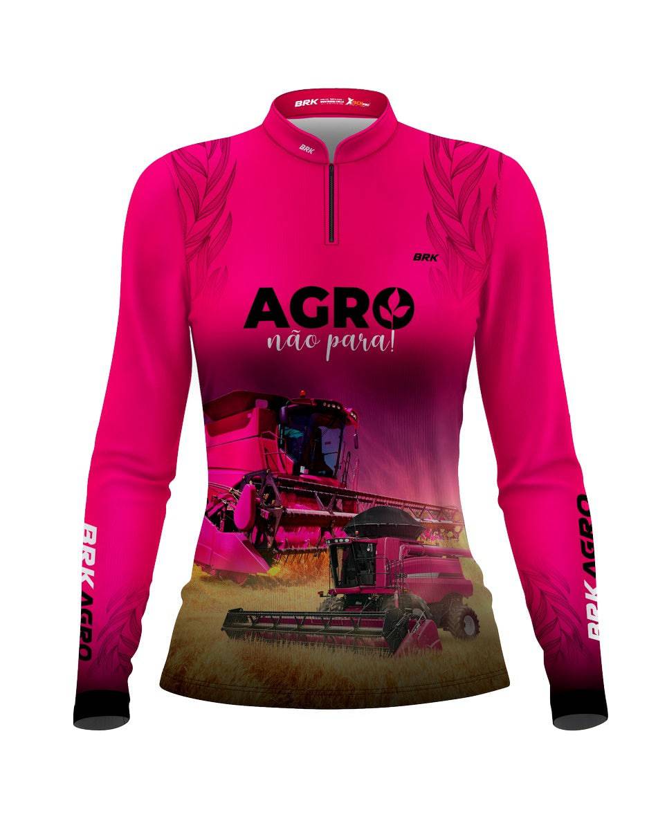 Camisa Agro Brk O Agro Não Para Rosa com UV50+ - BRK AGRO