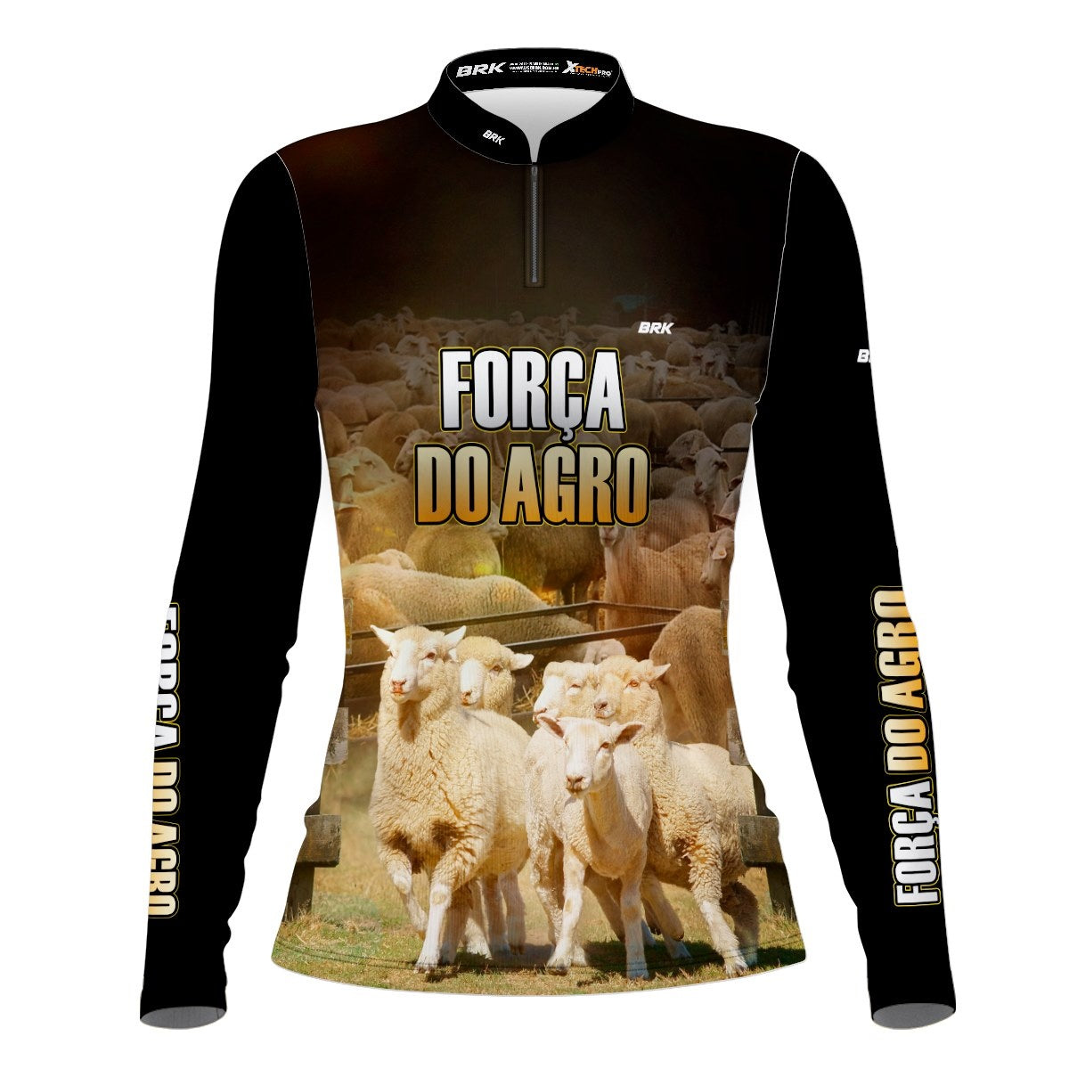 Camisa Feminina Agro Brk A Força do Agro Produtor de Ovinos com UV50+