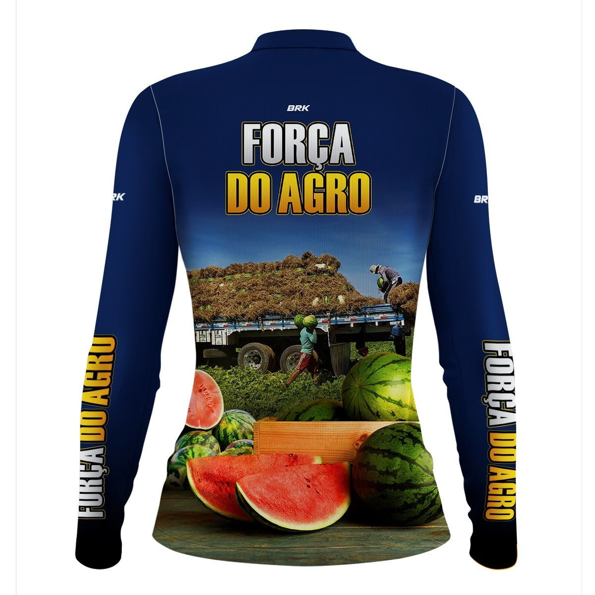 Camisa Agro Brk A Força do Agro Produtor de Melancia com UV50+ - BRK AGRO