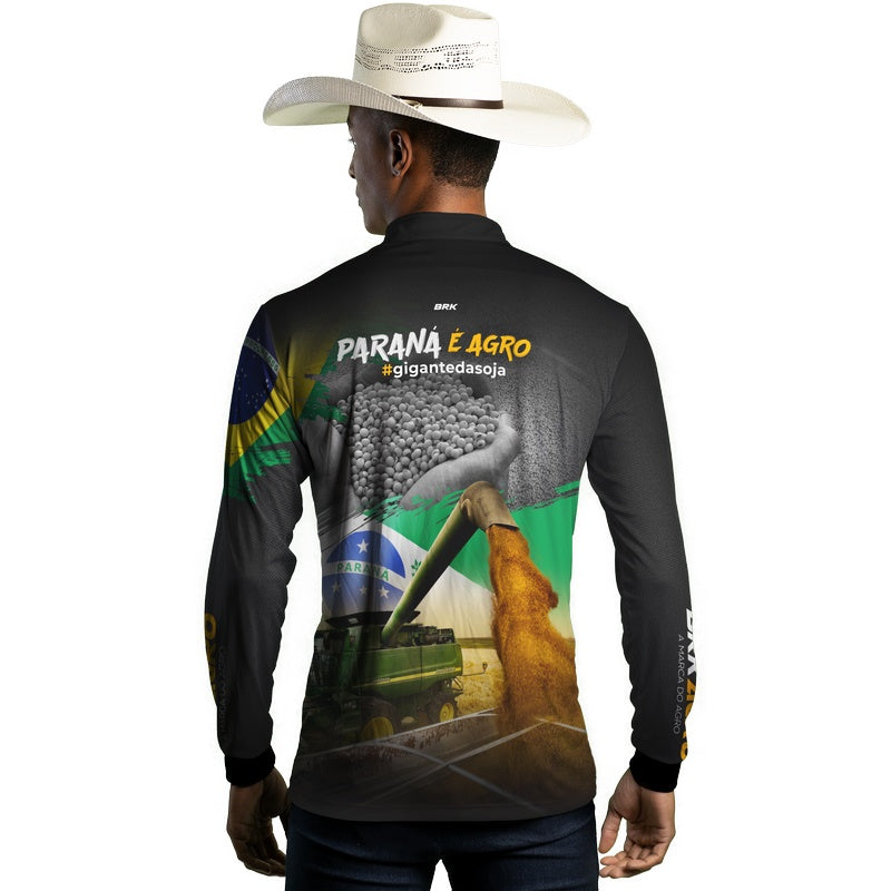 Camisa Agro Brk Paraná é Agro Soja com Proteção Solar UV50+ - Brk Agro