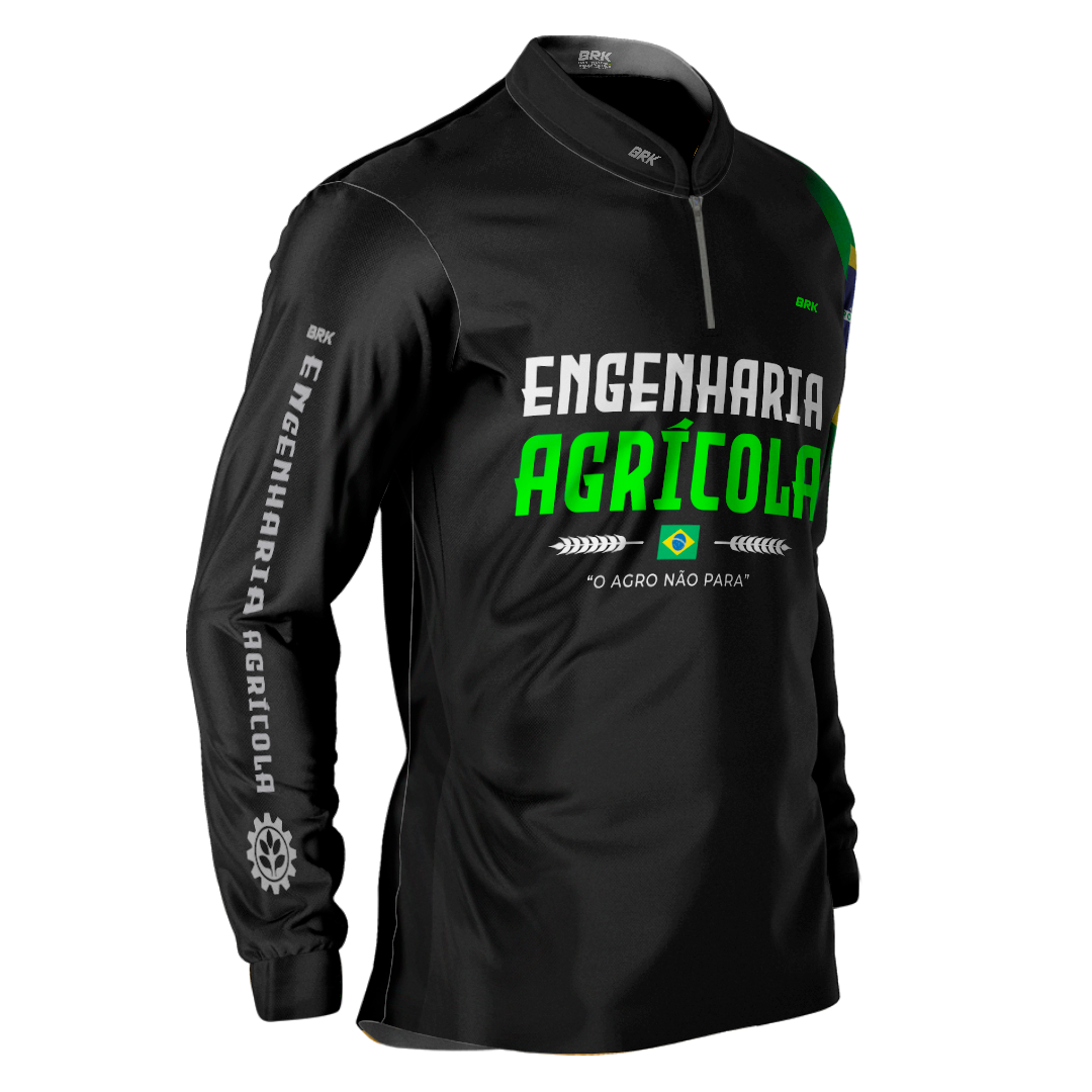 Camisa Agro Brk Engenharia Agrícola com UV50+ - BRK AGRO