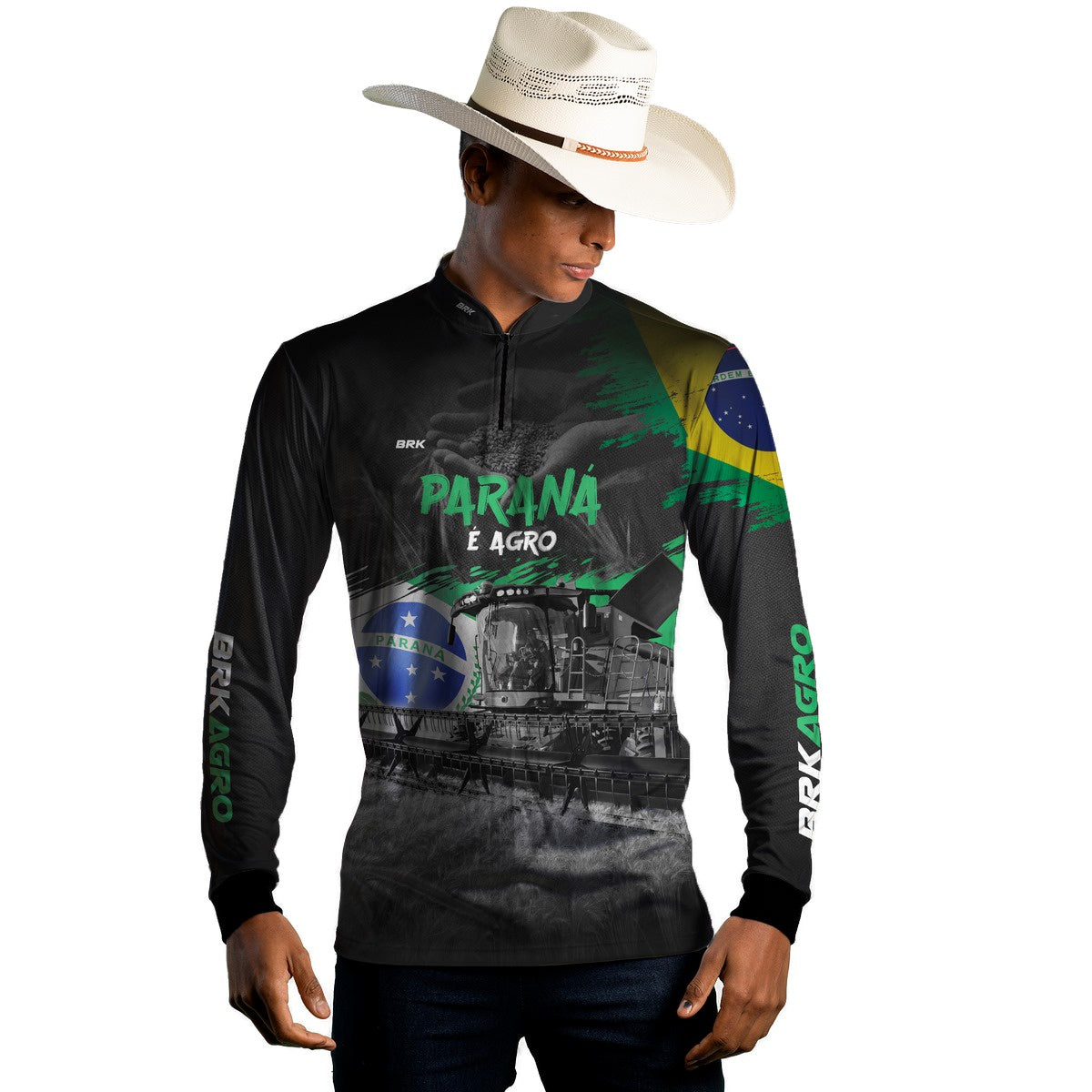 Camisa Agro Brk Agro é Paraná com Proteção Solar UV50+ Envio Imediato - BRK AGRO