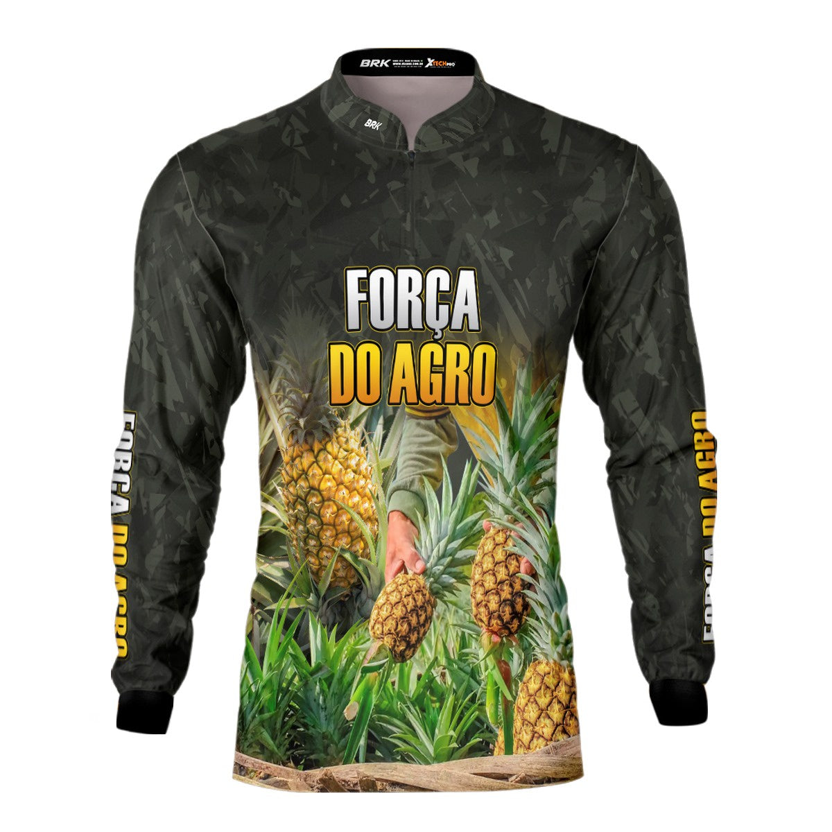 Camisa Agro Brk A Força do Agro Produtor de Abacaxi com UV50+ - BRK AGRO