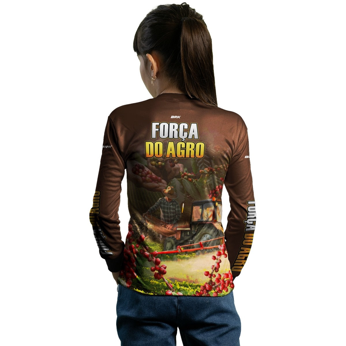 Camisa Agro Brk A Força do Agro Produtor de Café com Proteção Solar UV50+ - Brk Agro