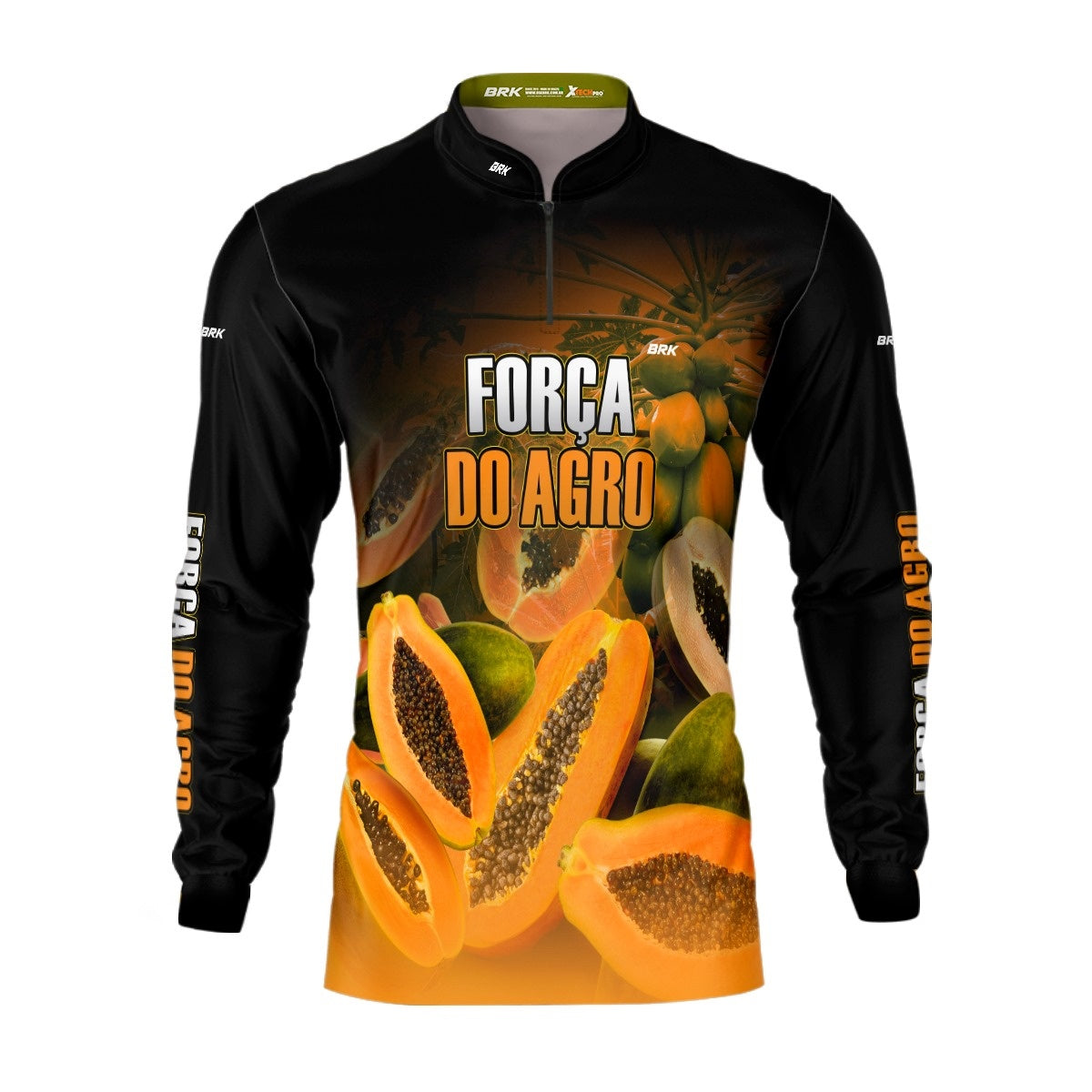 Camisa Agro Brk A Força do Agro Produtor de Mamão com UV50+ - BRK AGRO