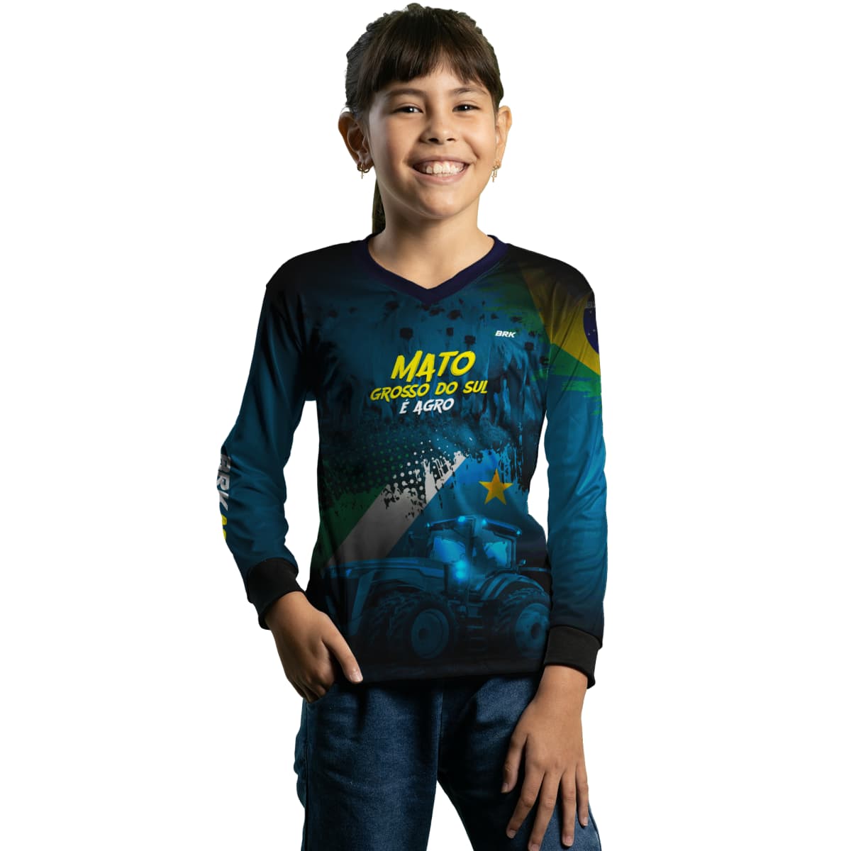 Camisa Agro Brk Agro é Mato Grosso do Sul com Proteção Solar UV50+ - Brk Agro
