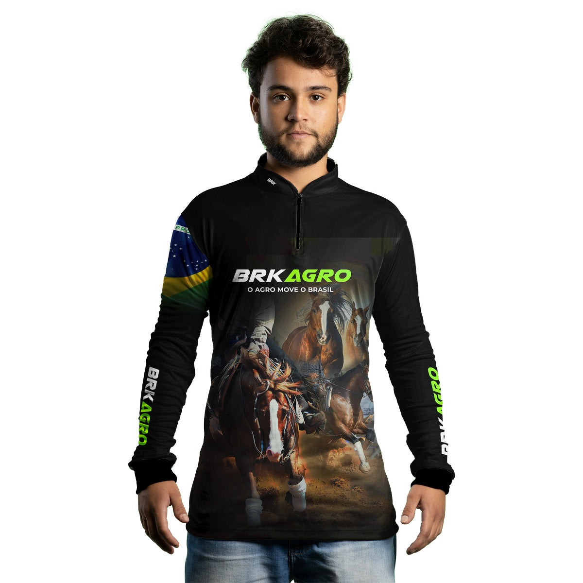 Camisa Agro Brk Agro Move o Brasil Cavalo com UV50+ - BRK AGRO