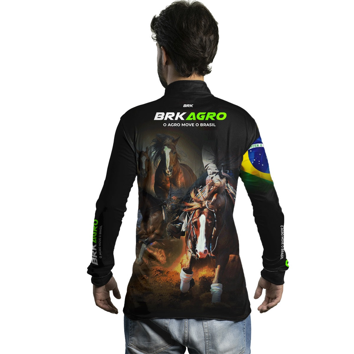 Camisa Agro Brk Agro Move o Brasil Cavalo com UV50+ - BRK AGRO