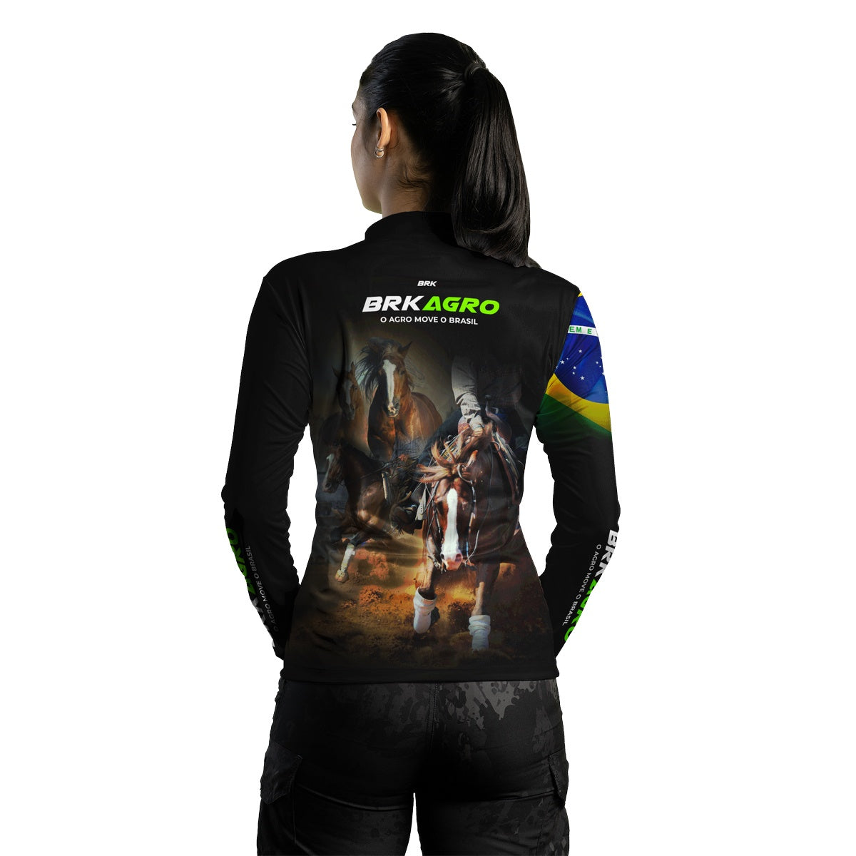 Camisa Agro Brk Agro Move o Brasil Cavalo com UV50+ - BRK AGRO