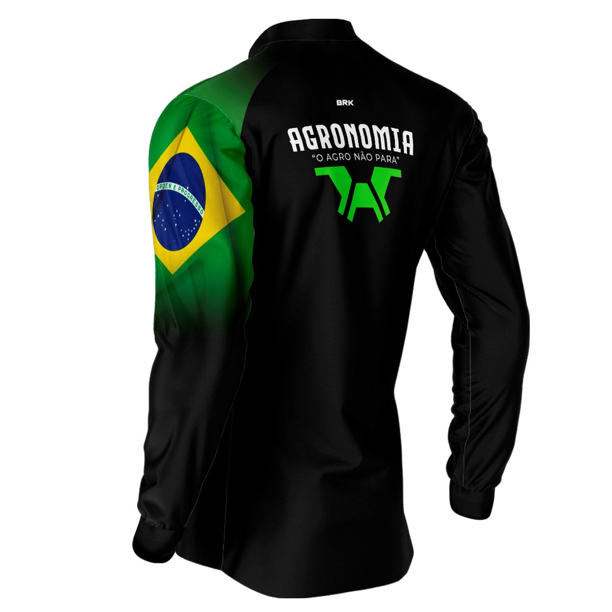 Camisa Agro Brk Agronomia Preta com Proteção UV50+ - Brk Agro