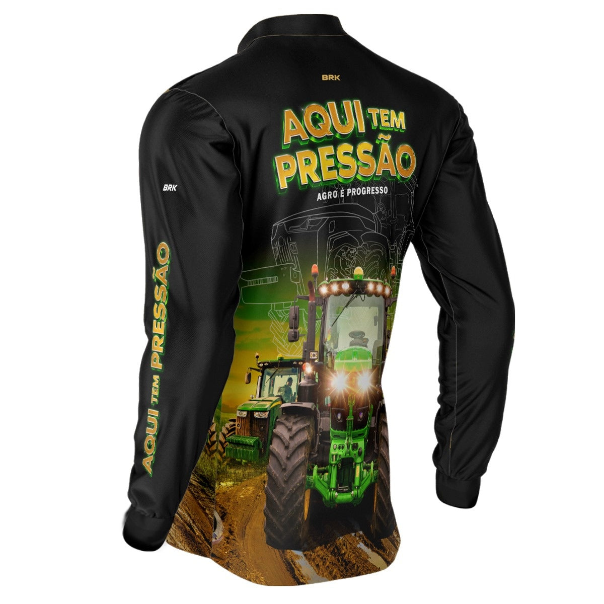 Camisa Agro Brk Aqui Tem Pressão com Proteção Solar UV50+ - Brk Agro