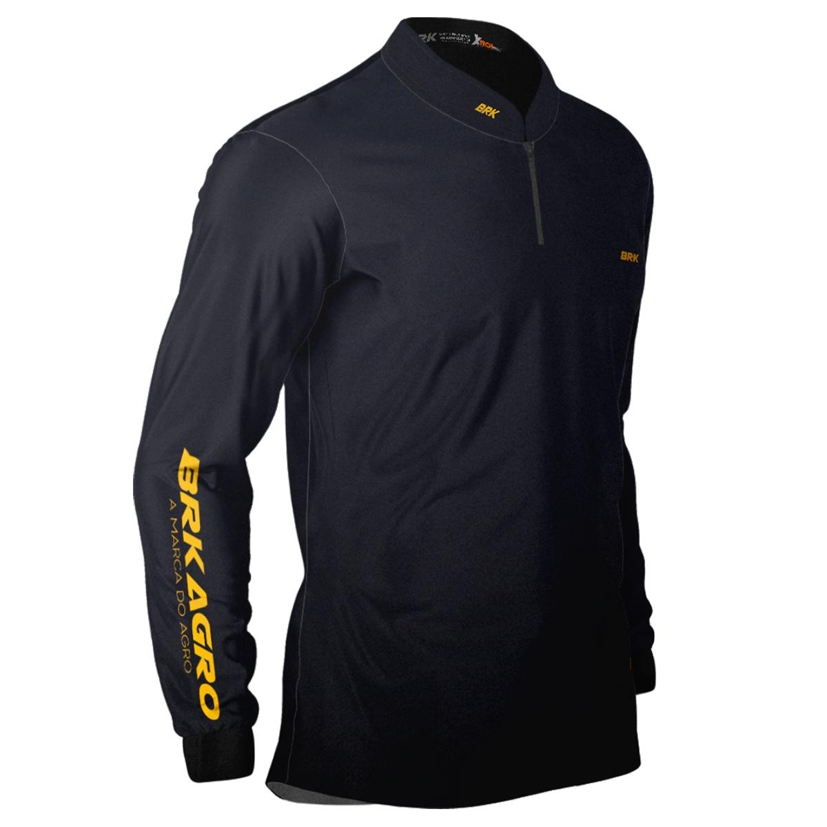 Camisa Agro Brk Azul Marinho Clean com Proteção Solar UV50+ - Brk Agro