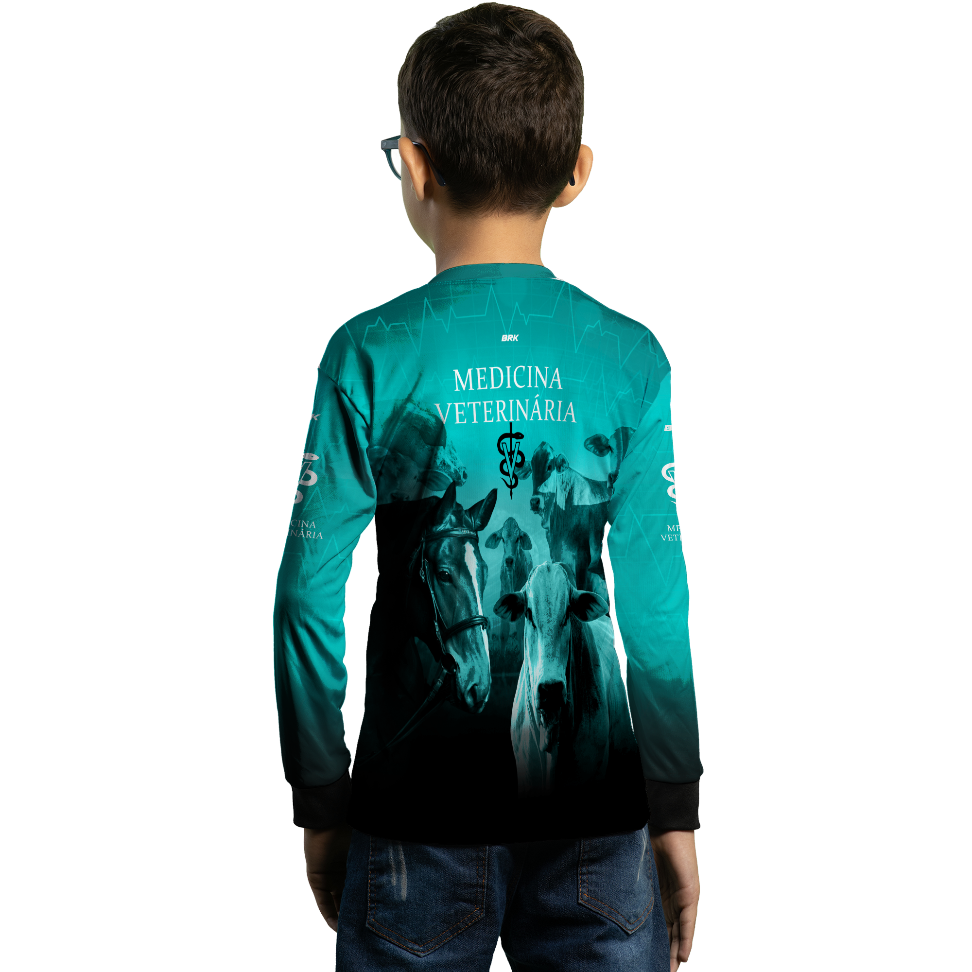 Camisa Agro Brk Medicina Veterinária Azul com UV50+ - BRK AGRO