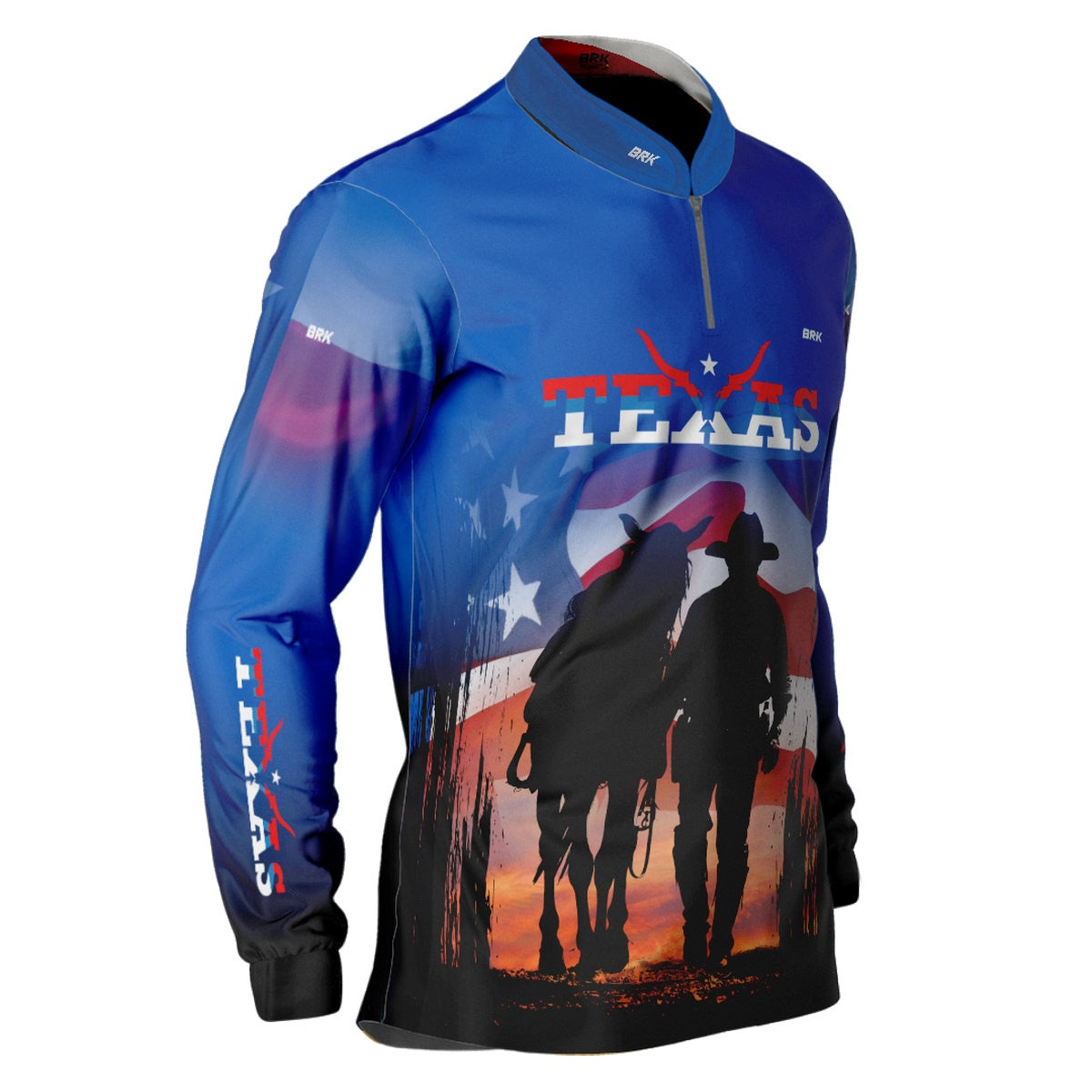 Camisa Agro Brk Azul Texano com Proteção Solar UV50+ - BRK AGRO