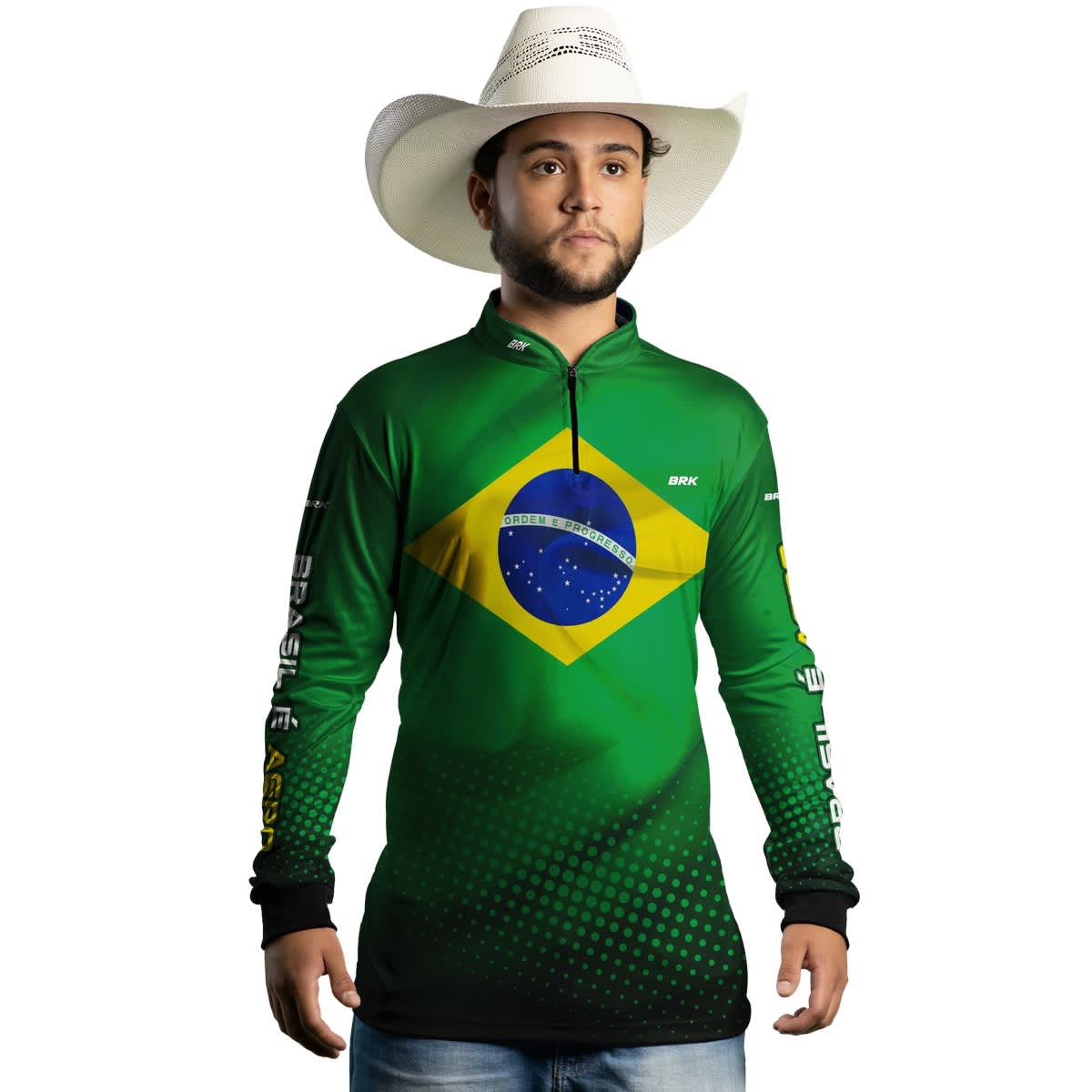Camisa Agro Brk Brasil É Agro com Proteção Solar UV50+ - Brk Agro