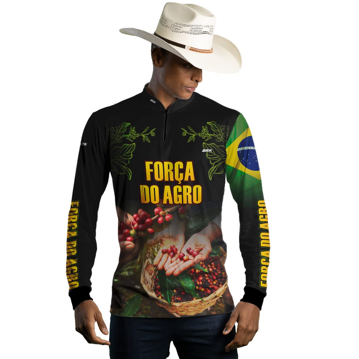 Camisa Agro Brk Cafeicultor com Proteção Solar UV50+ - Brk Agro