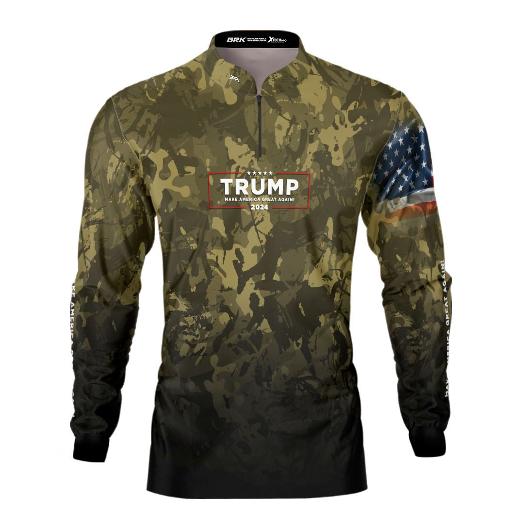 Camisa Agro Brk Camuflada Trump com Proteção Solar UV50+ - Brk Agro