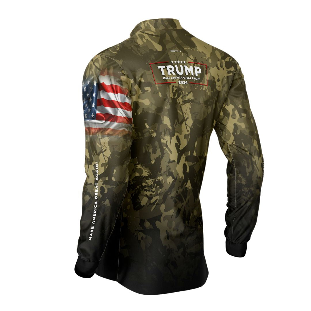 Camisa Agro Brk Camuflada Trump com Proteção Solar UV50+ - Brk Agro