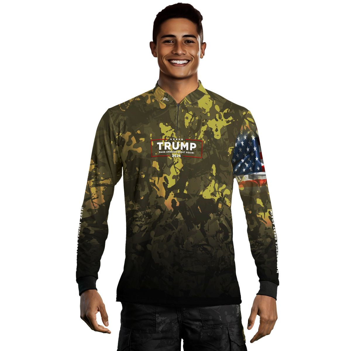 Camisa Agro Brk Camuflada Trump com Proteção Solar UV50+ - Brk Agro