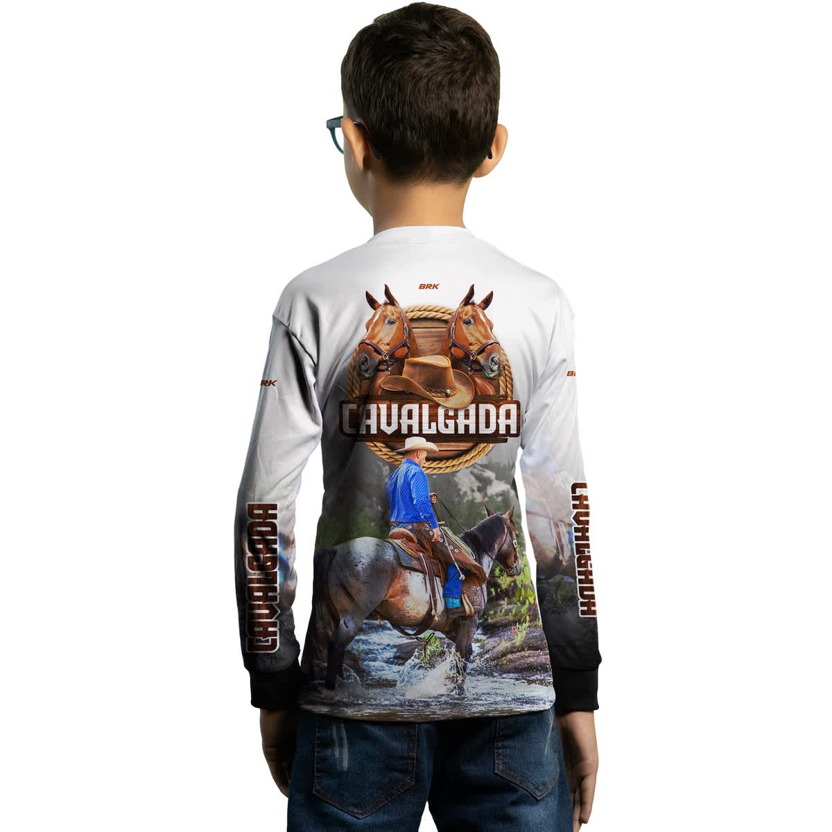 Camisa Agro Brk Cavalgada Branca com Proteção Solar UV50+ - Brk Agro