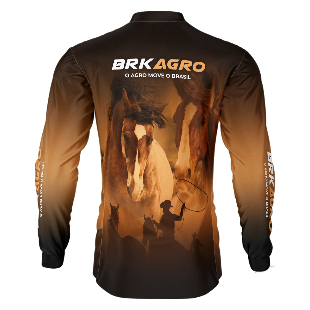 Camisa Agro Brk Cavalos com UV50+ - BRK AGRO