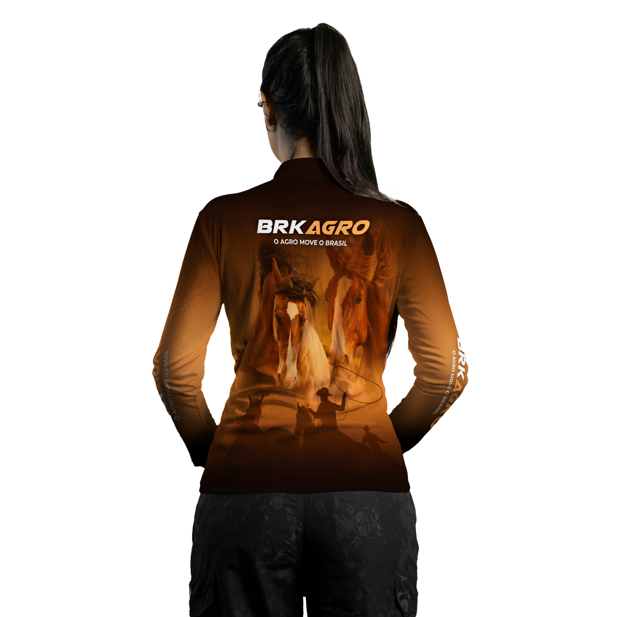 Camisa Agro Brk Cavalos com UV50+ - BRK AGRO
