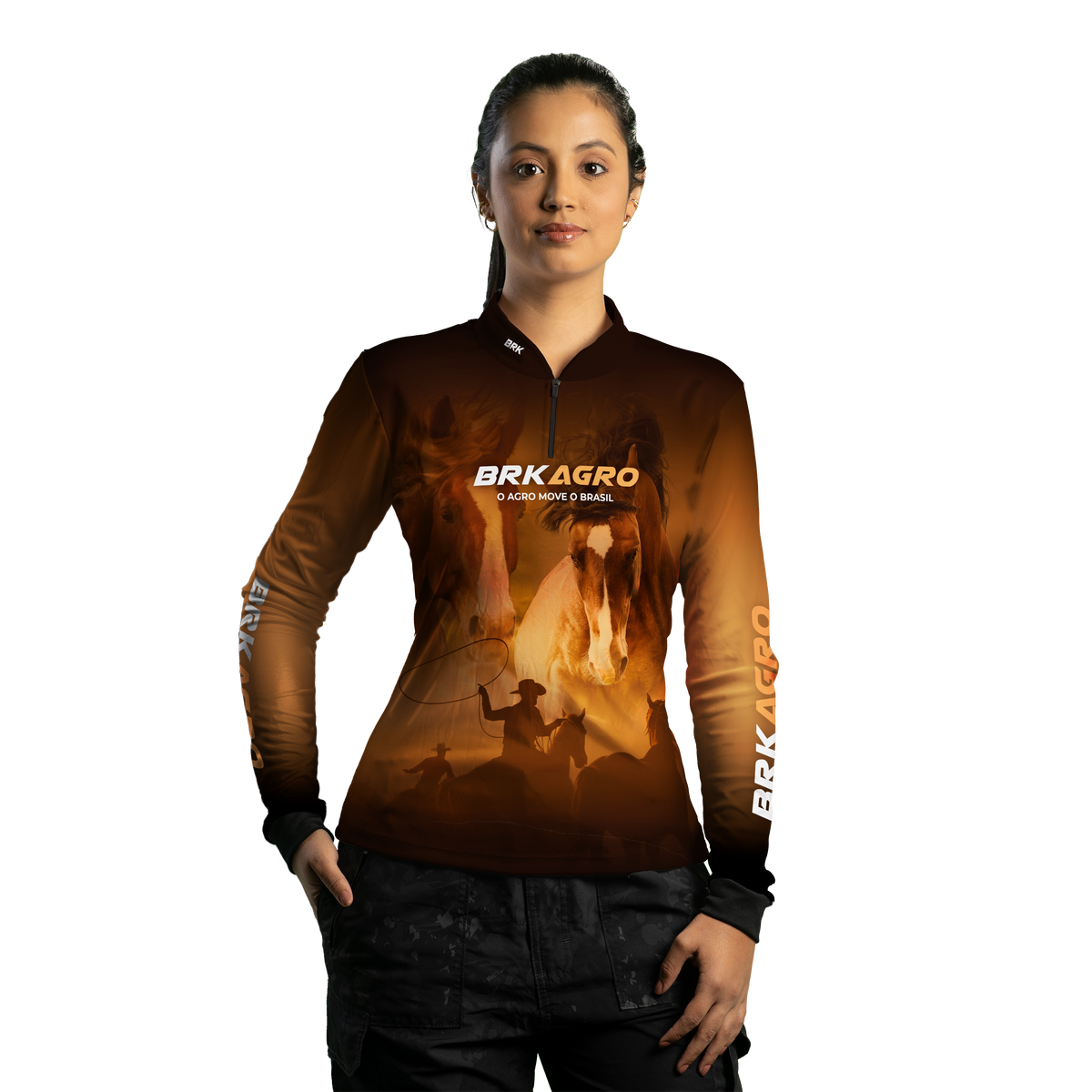 Camisa Agro Brk Cavalos com UV50+ - BRK AGRO