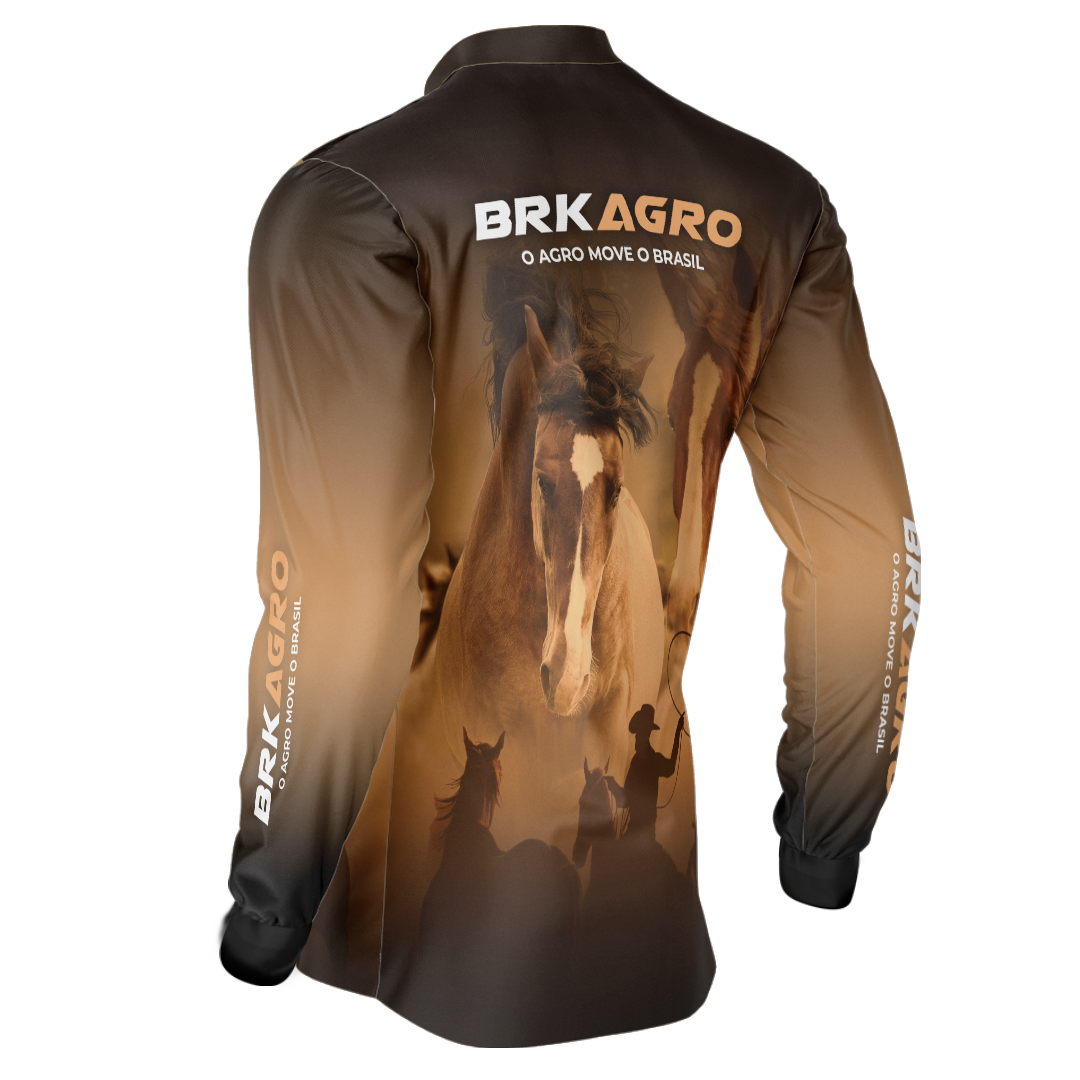 Camisa Agro Brk Cavalos com UV50+ - BRK AGRO